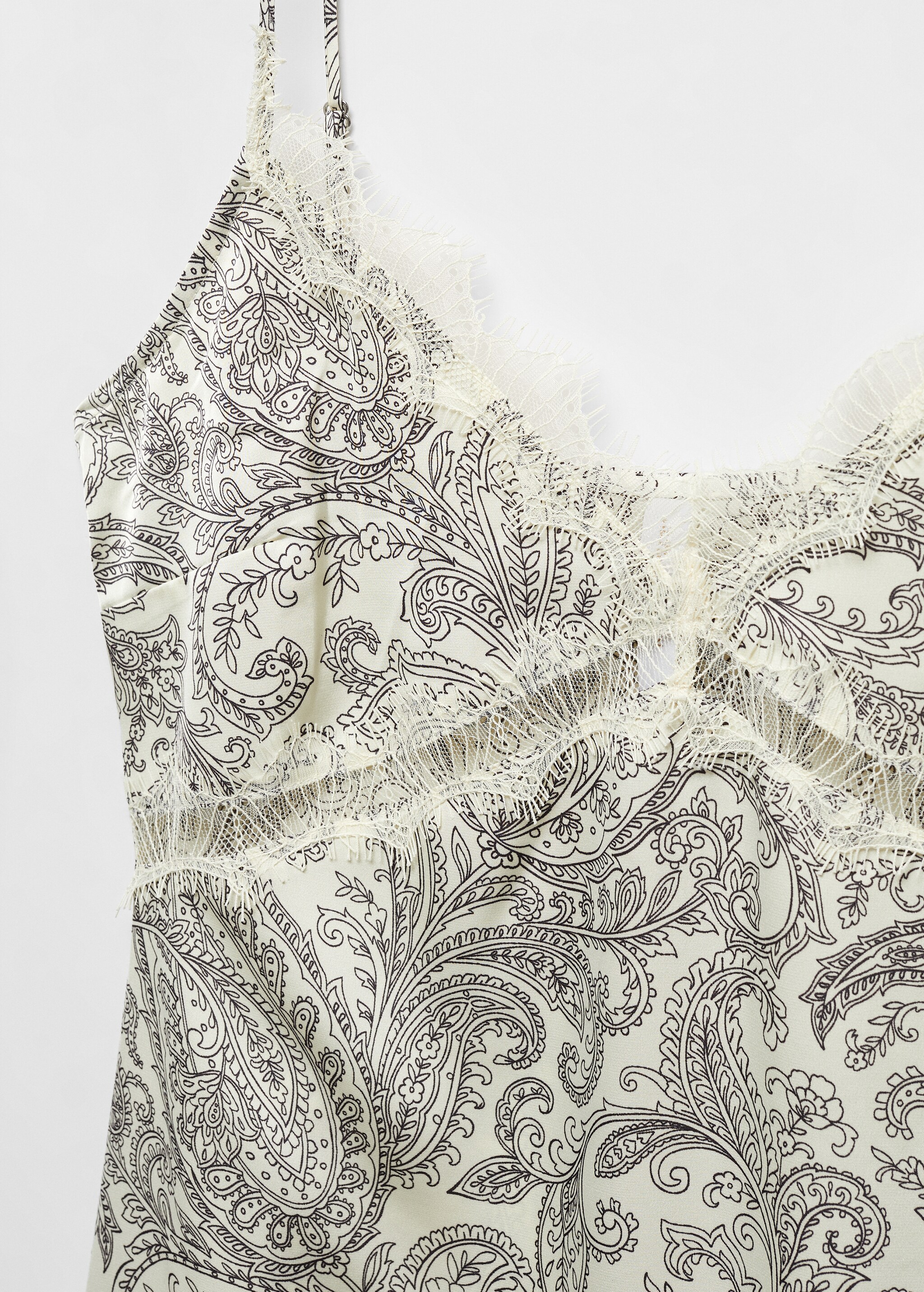 Lingerie-Kleid mit Paisley-Muster - Detail des Artikels 8