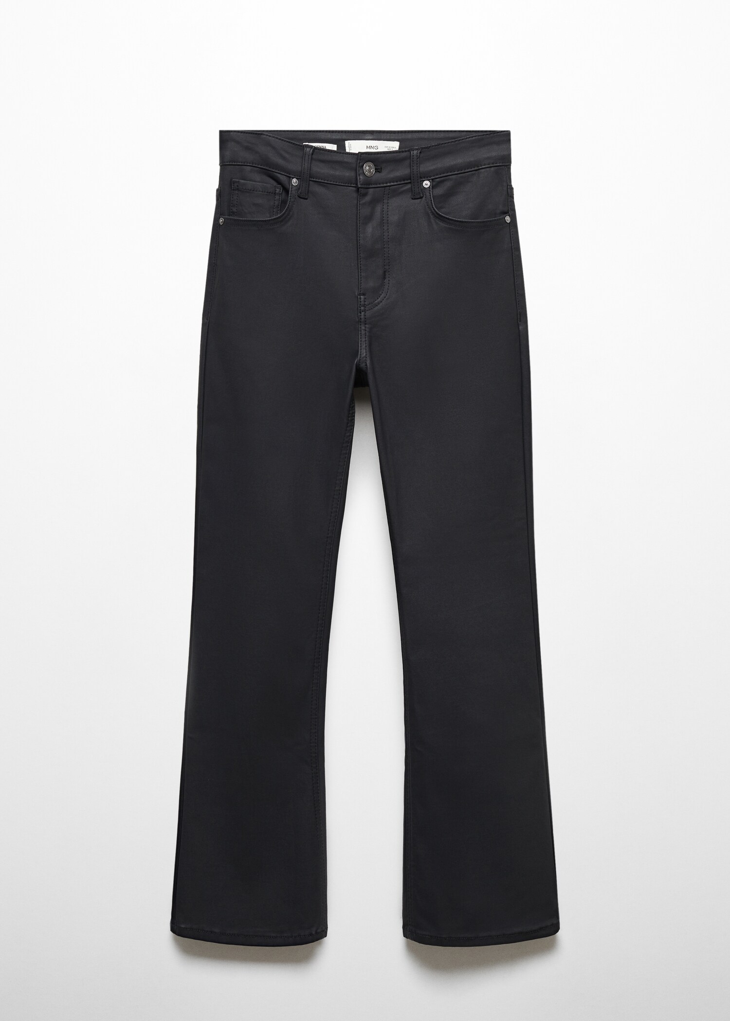 Jean Sienna flare crop enduit - Article sans modèle