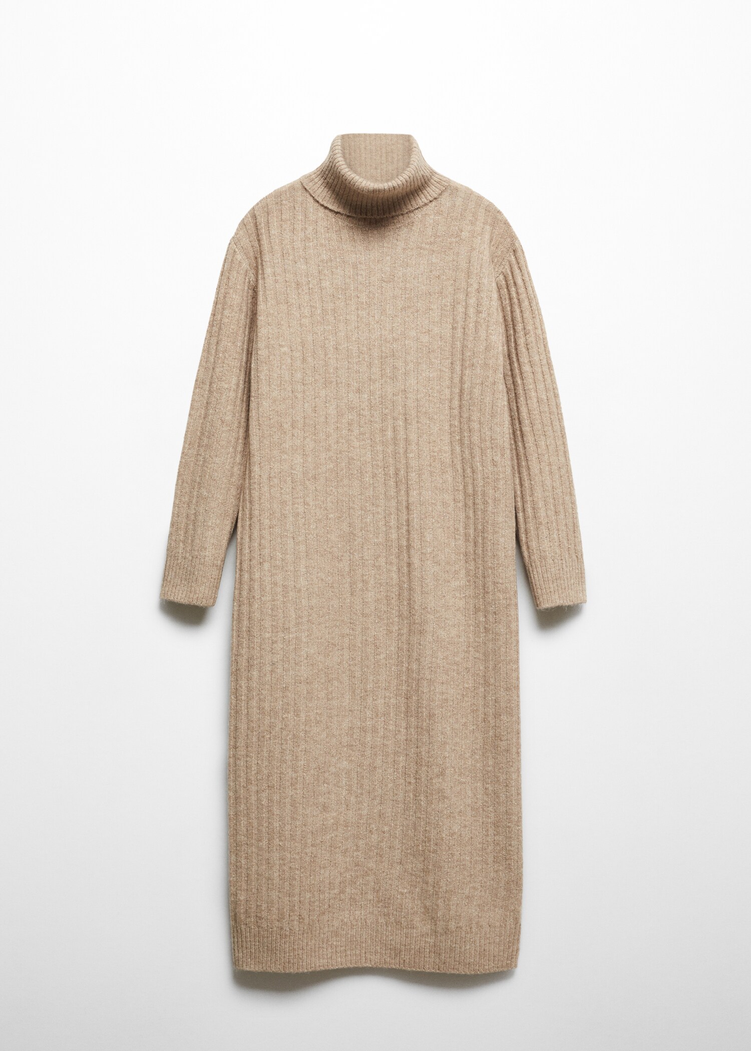 Ribbed turtleneck dress  - Article without model