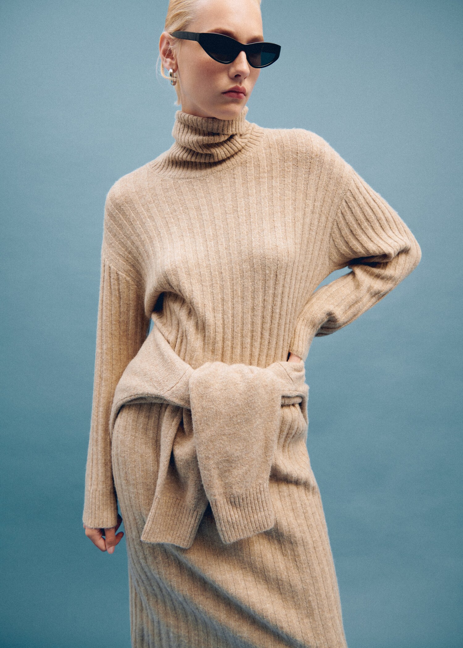 Ribbed turtleneck dress  - Details of the article 6