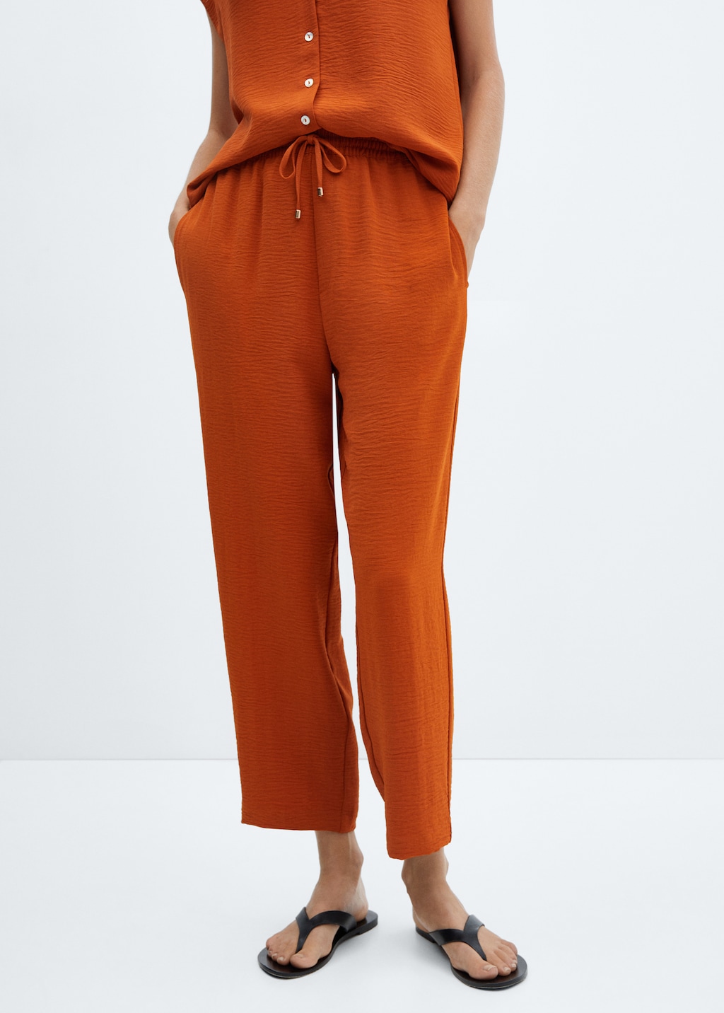 Flowy jogger trousers Women MANGO Azerbaijan