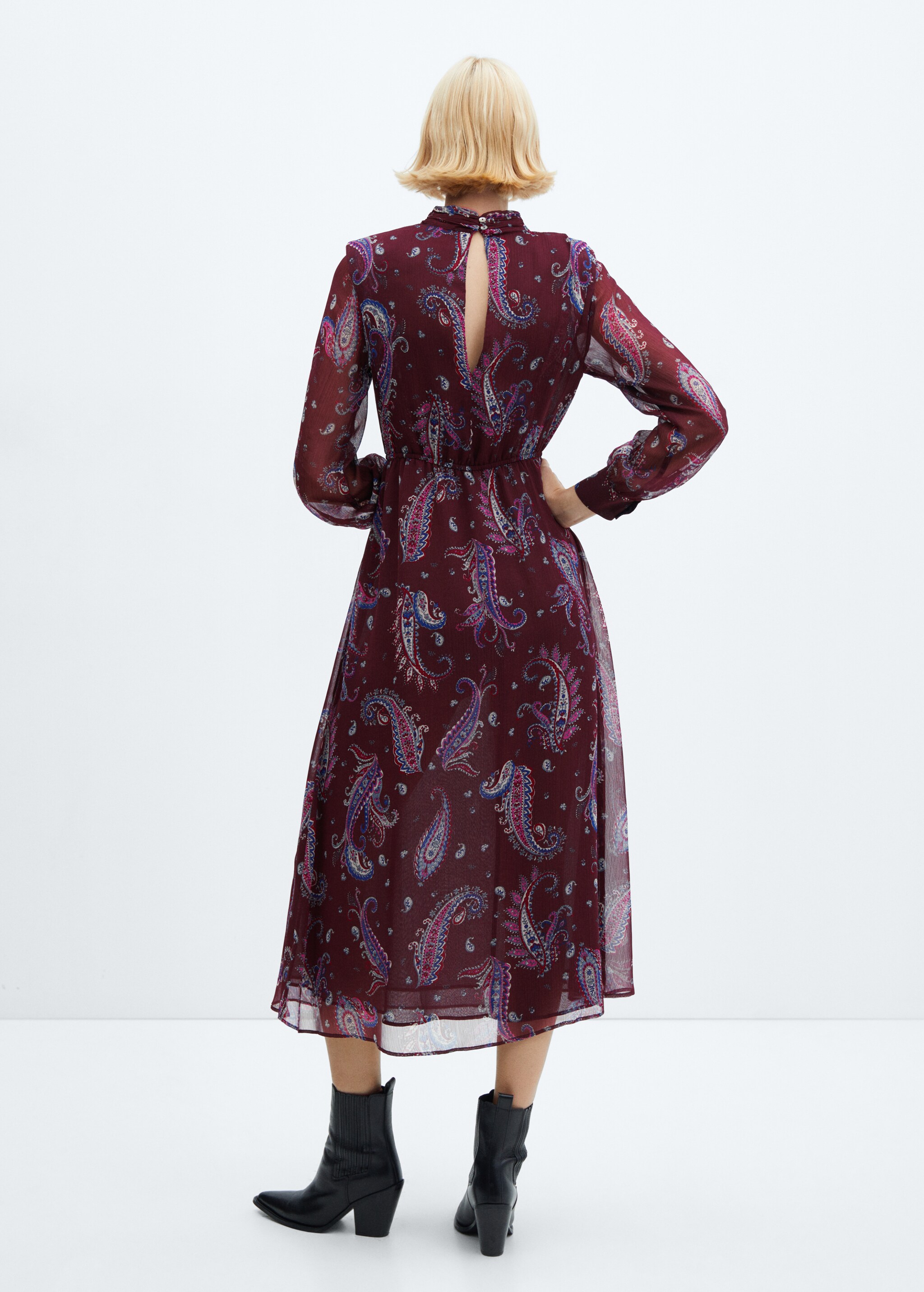 Flowy paisley-print dress - Reverse of the article