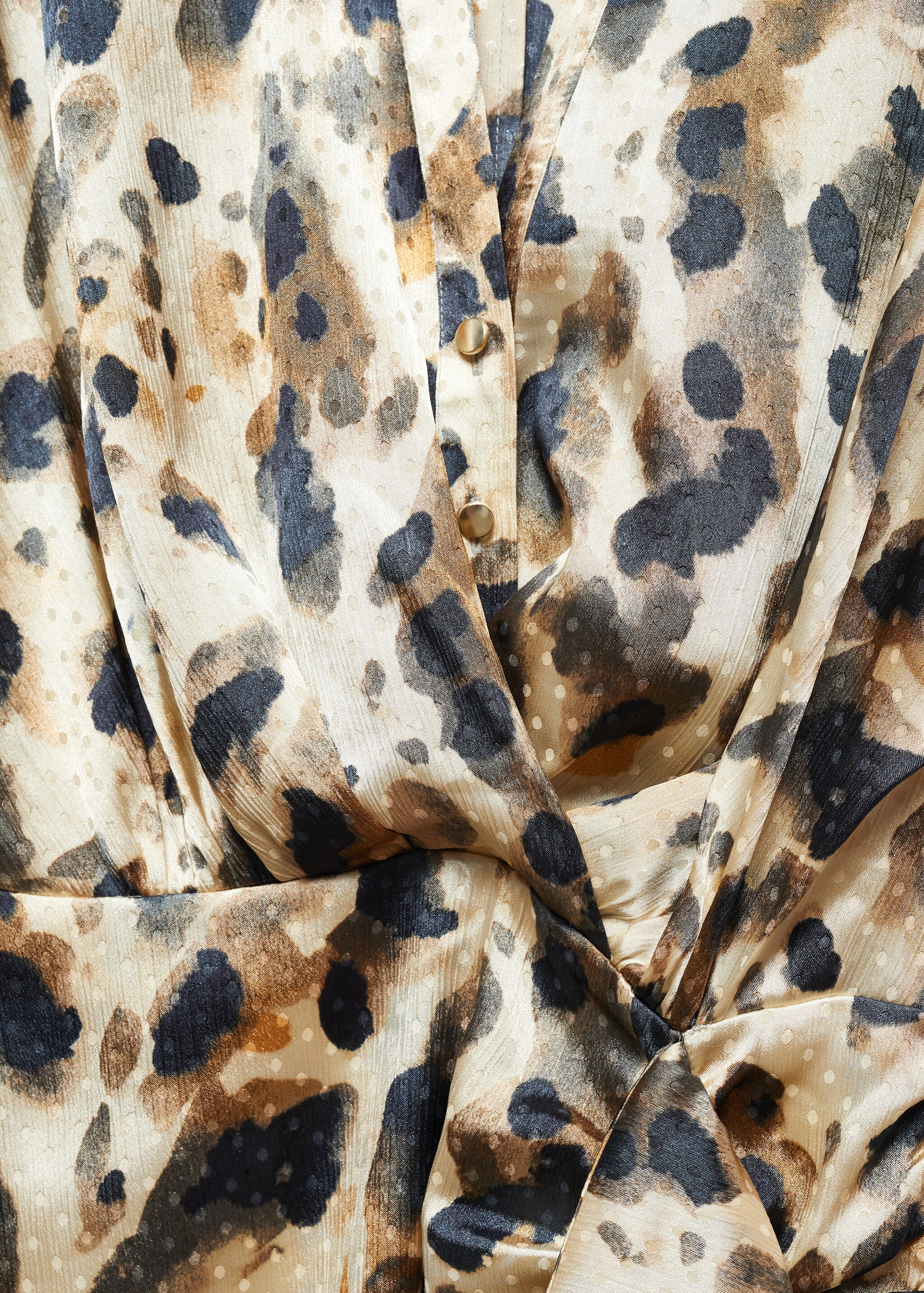 Атласное платье с леопардовым принтом - Деталь изделия 8
