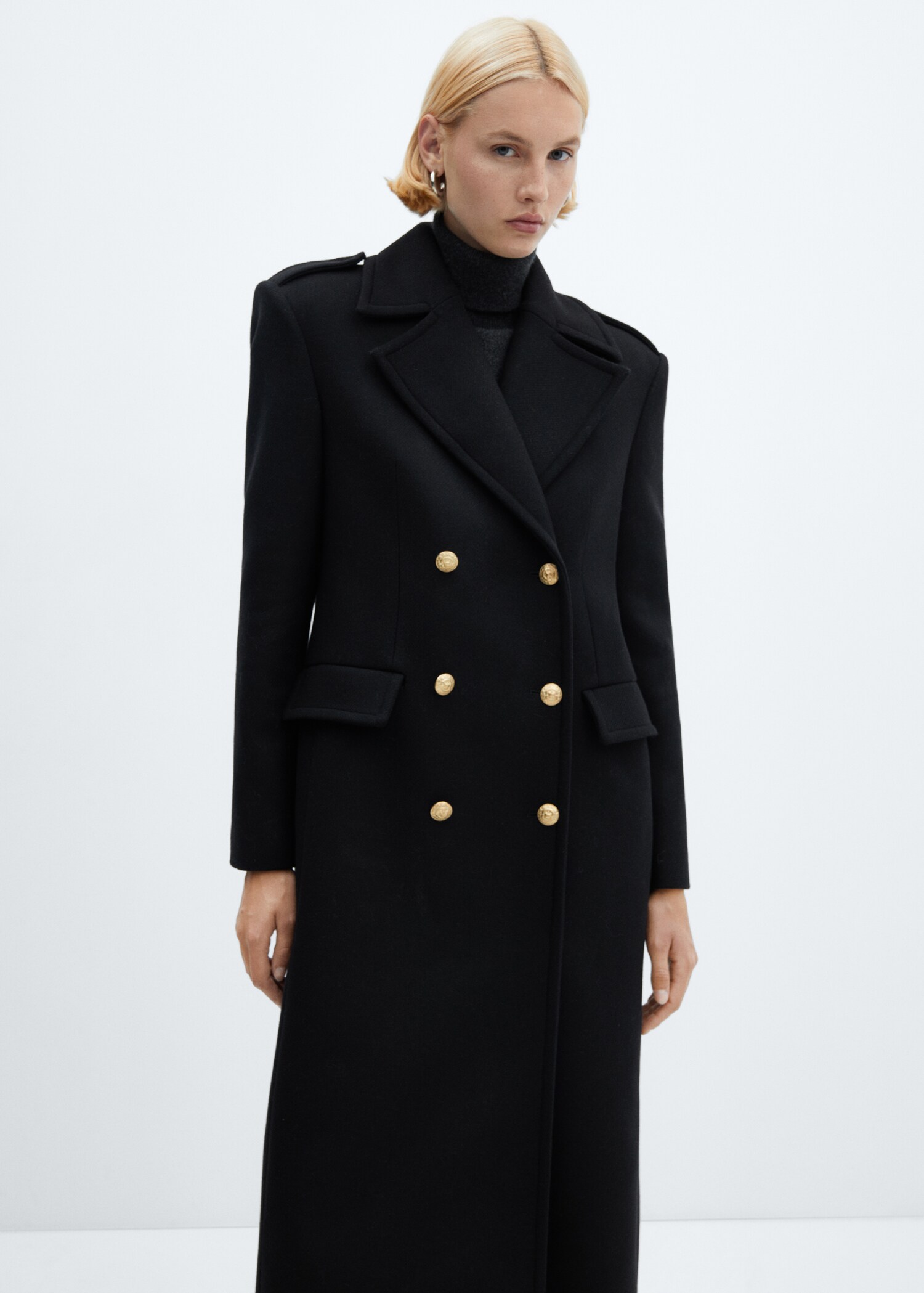 Double-breasted wool coat - Medium plane