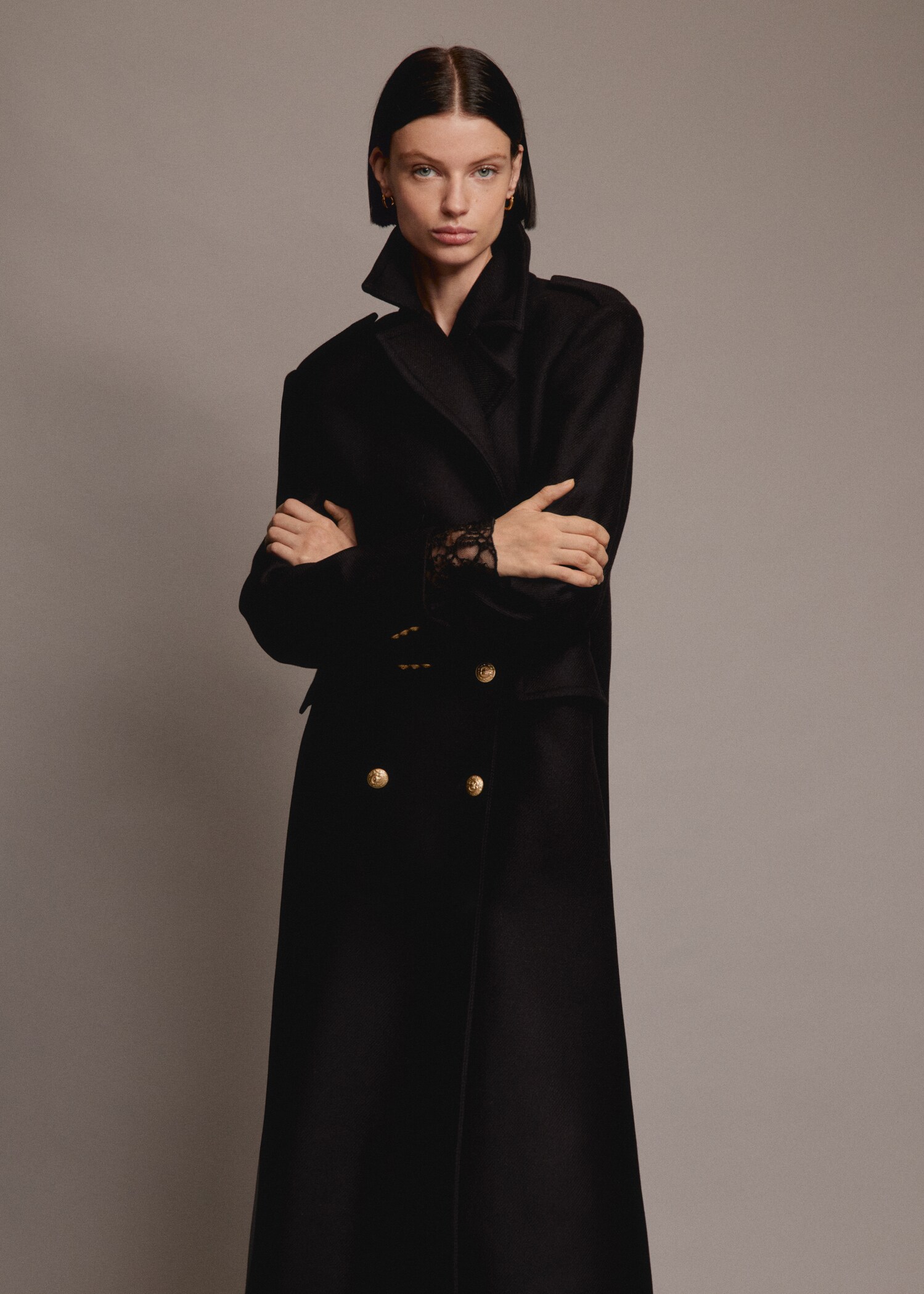Double-breasted wool coat - Details of the article 5