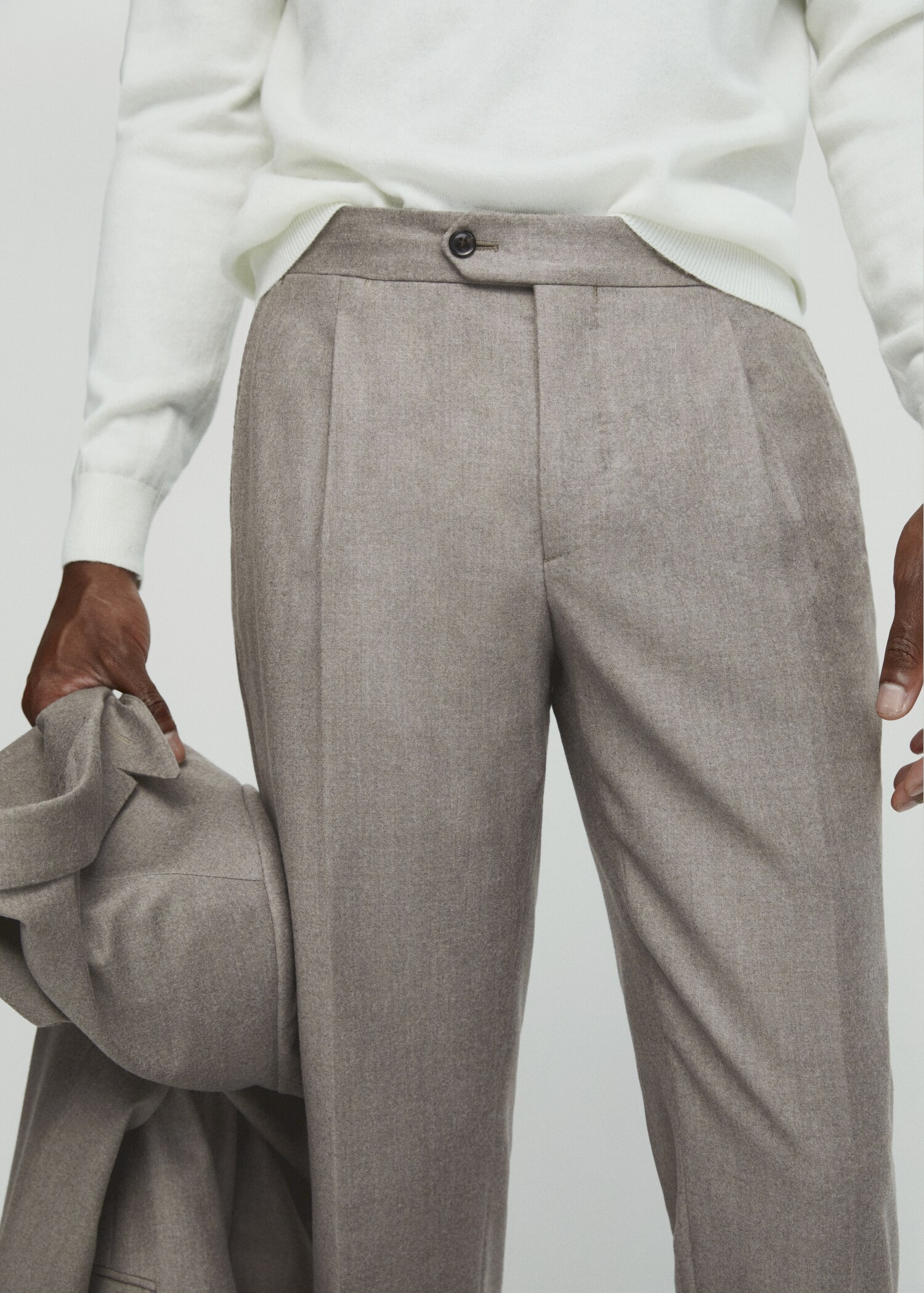 Pantalon costume laine vierge revers - Détail de l'article 1
