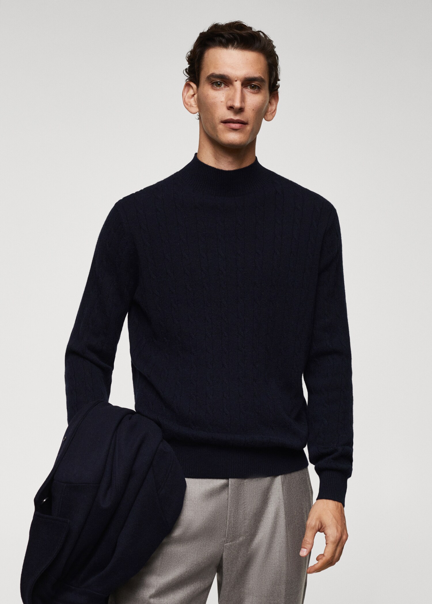 Jersey 100% cashmere trenzado - Plano medio