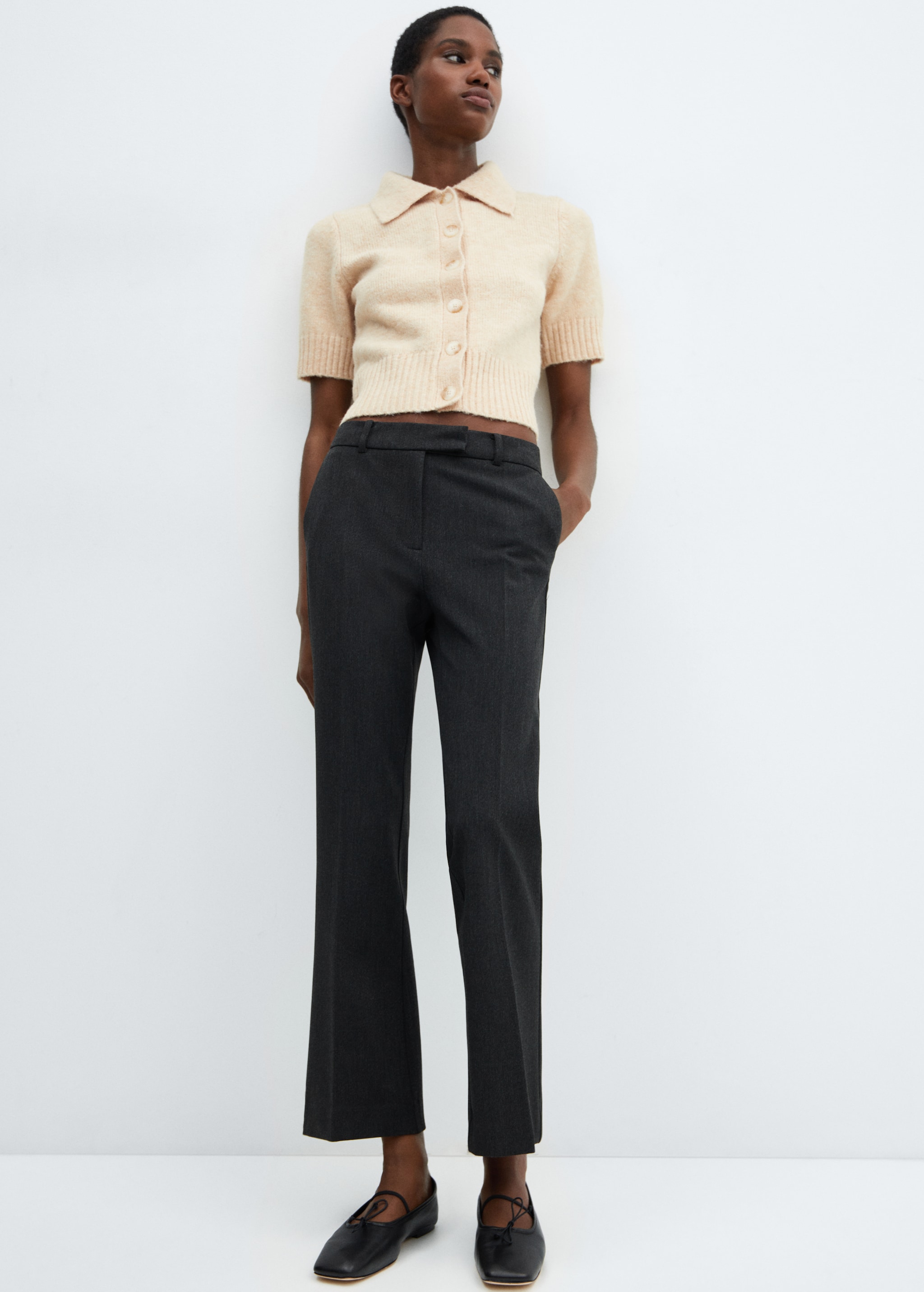 Cropped flared trousers - Details of the article 2