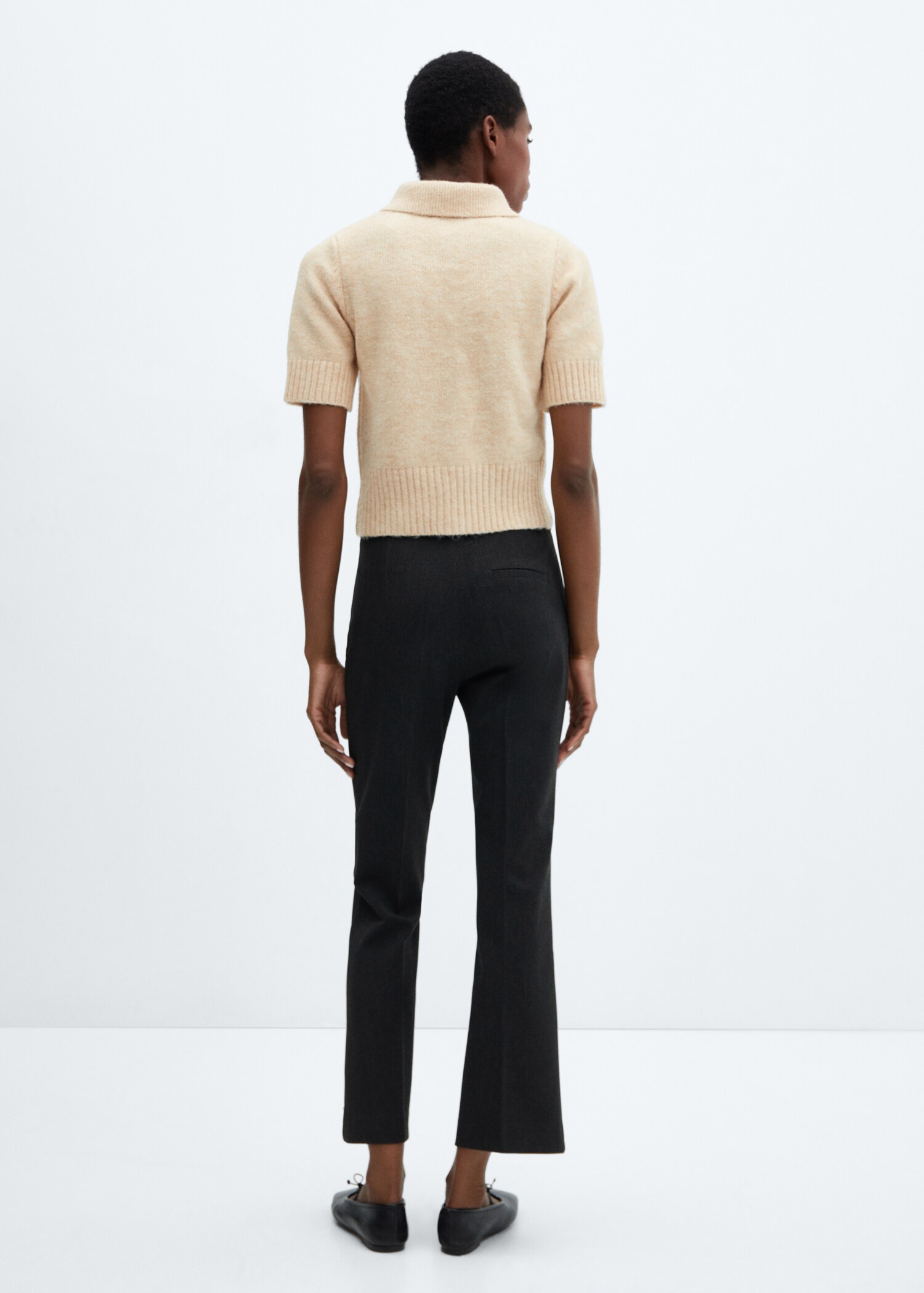 Cropped flared trousers - Reverse of the article