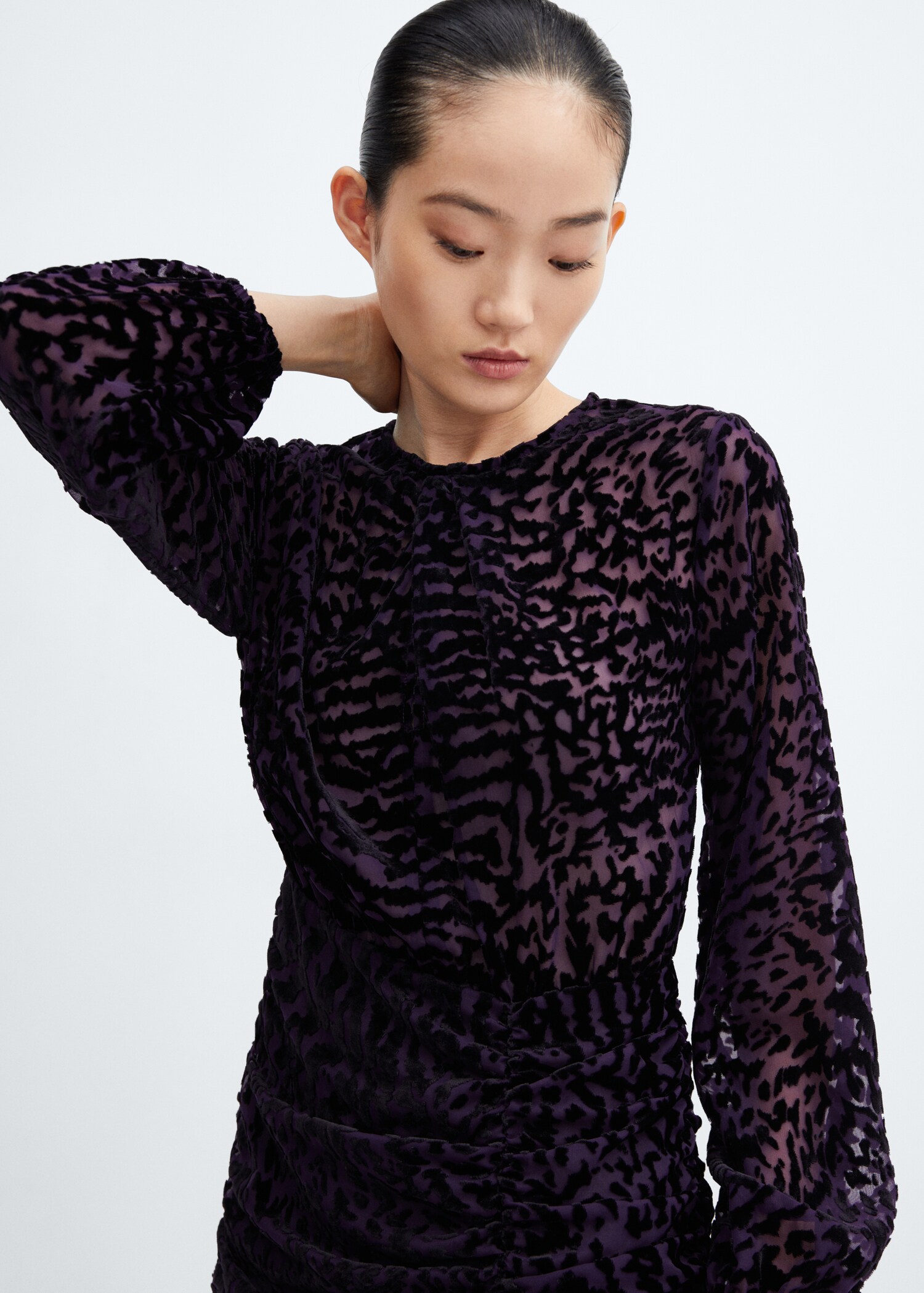 Animal print velvet dress - Детальніше про товар 6