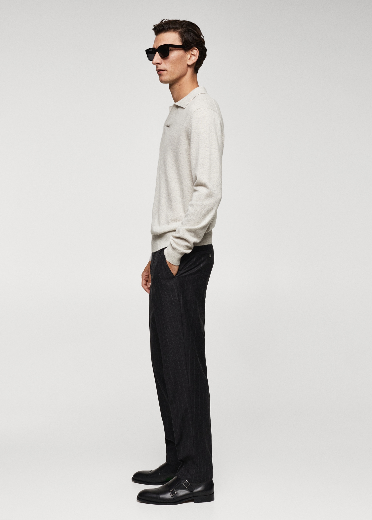 100% virgin wool pleated pants - Details of the article 2