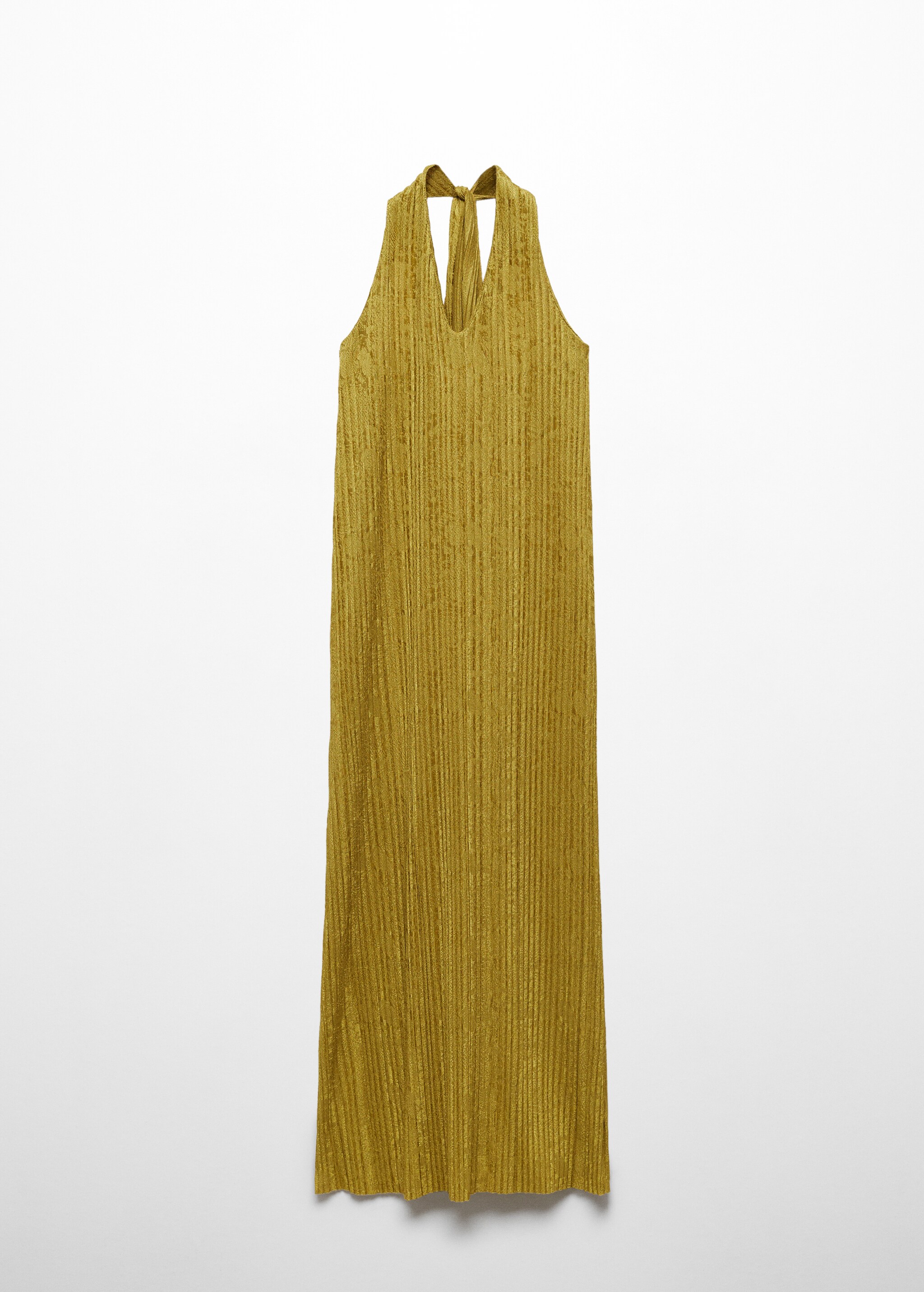 Плиссированное платье с открытой спиной - Изделие без модели