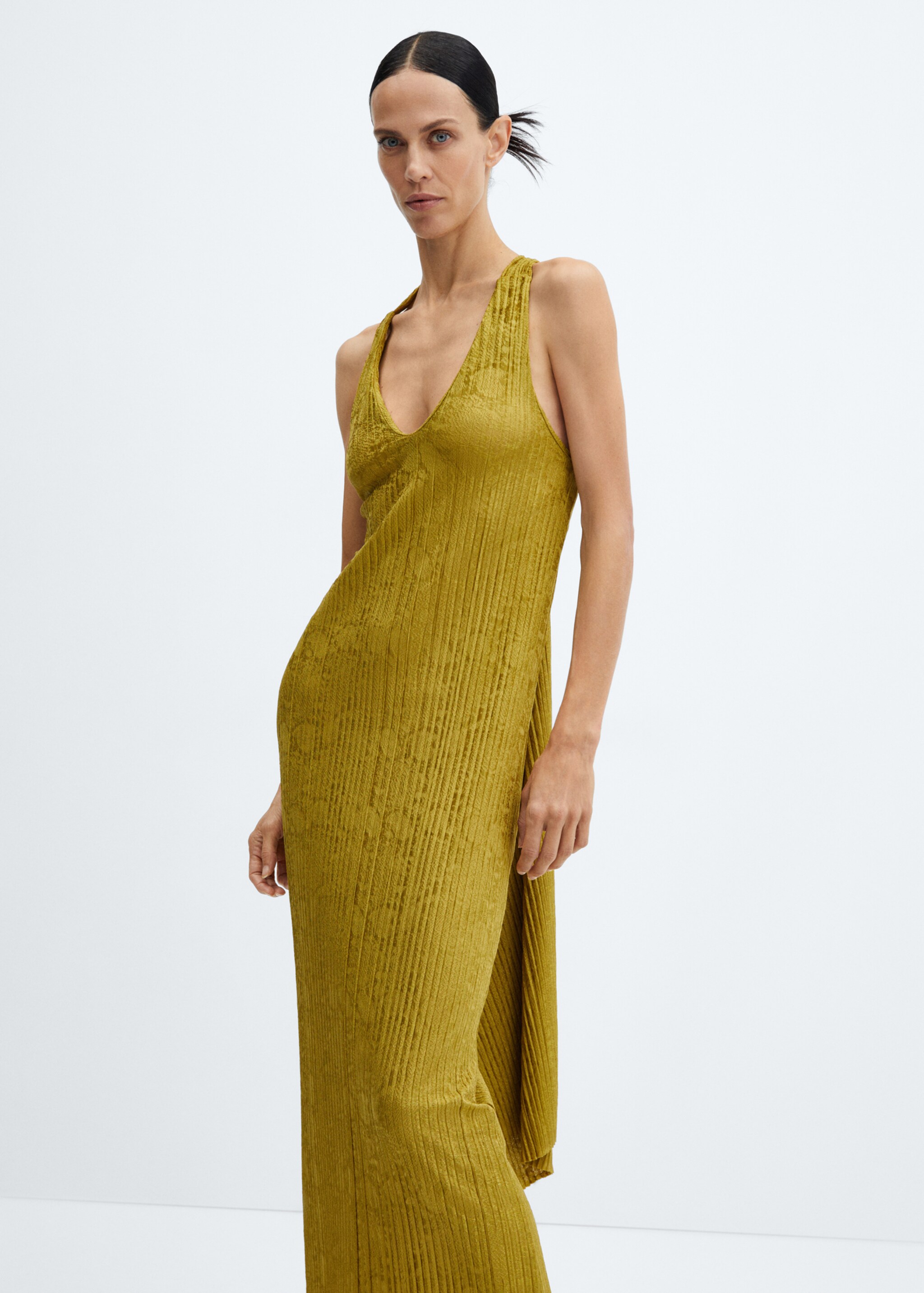 Vestido plisado espalda abierta - Detalle del artículo 2