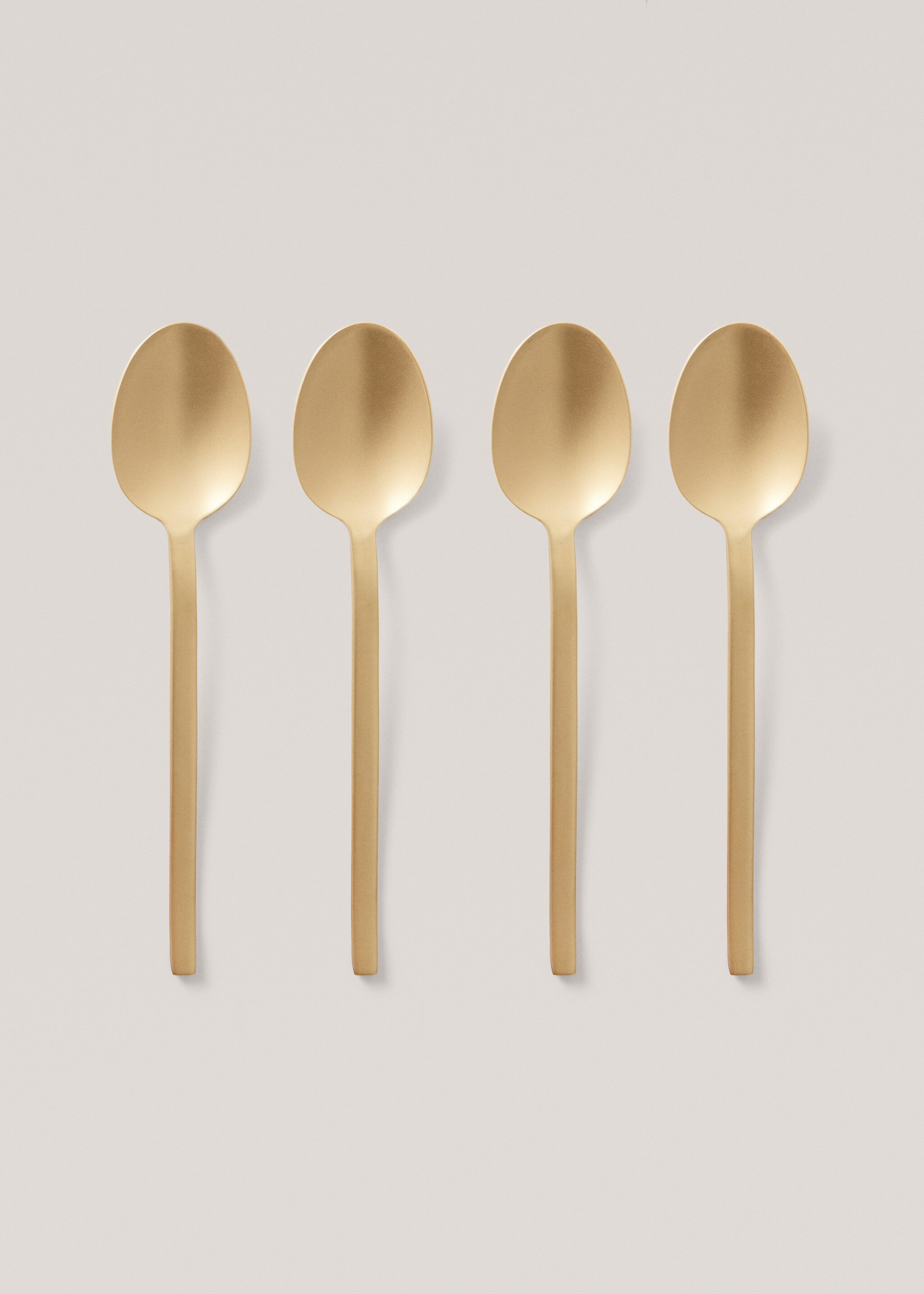 4-pack of 100% steel gold spoons - Article without model