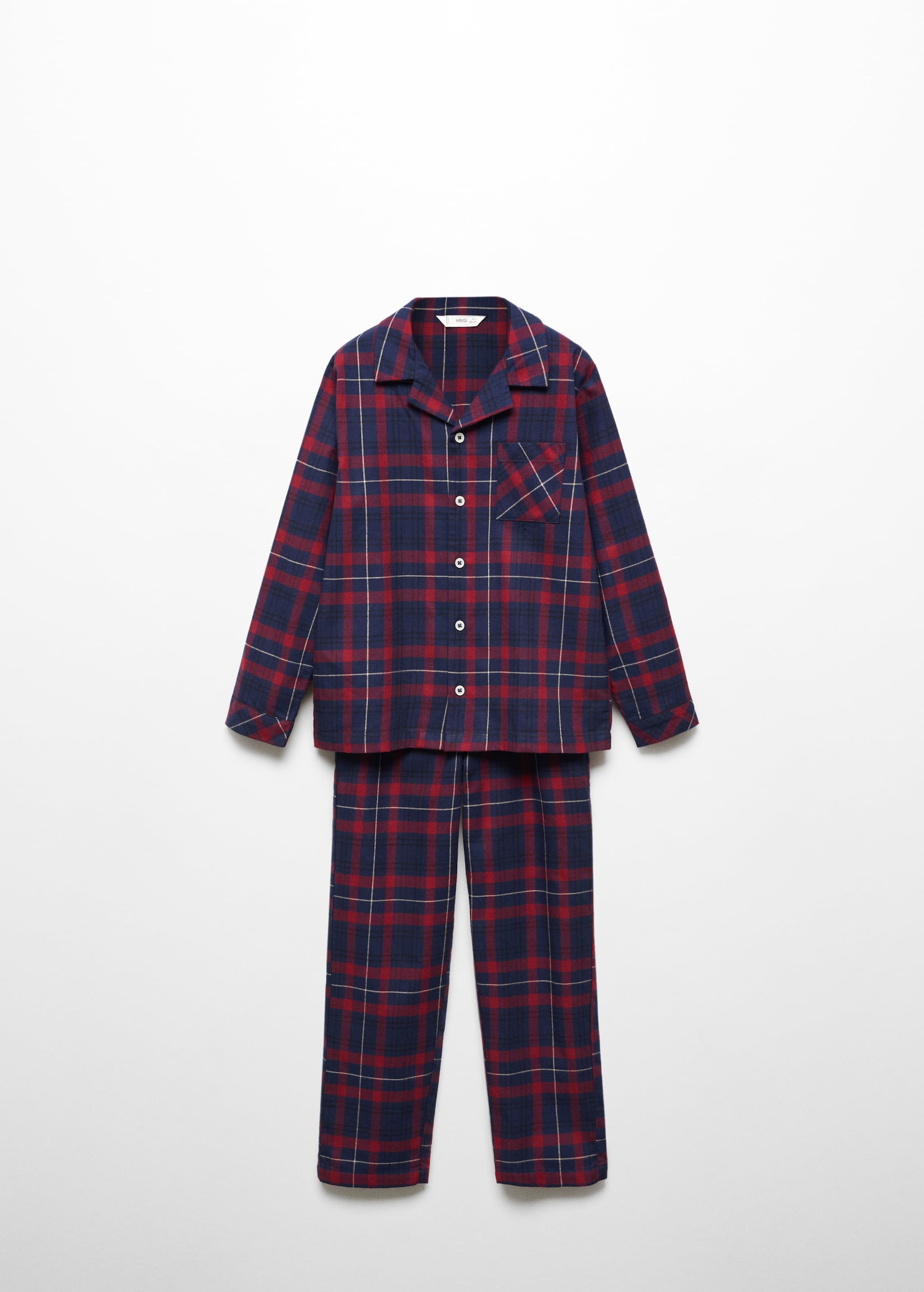 Two-pieces check long pyjamas - Article without model