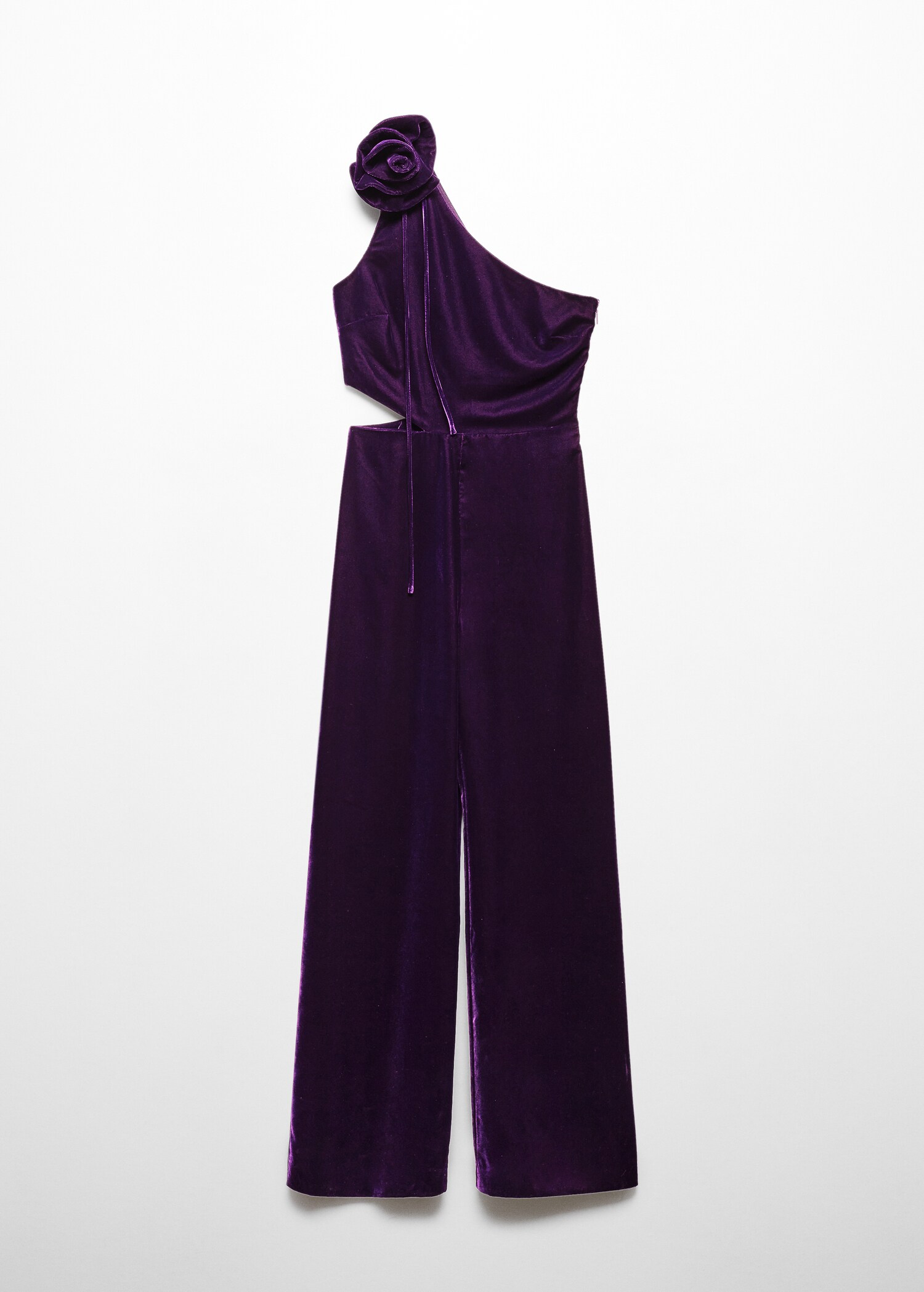 Maxi-flower velvet jumpsuit - Article without model