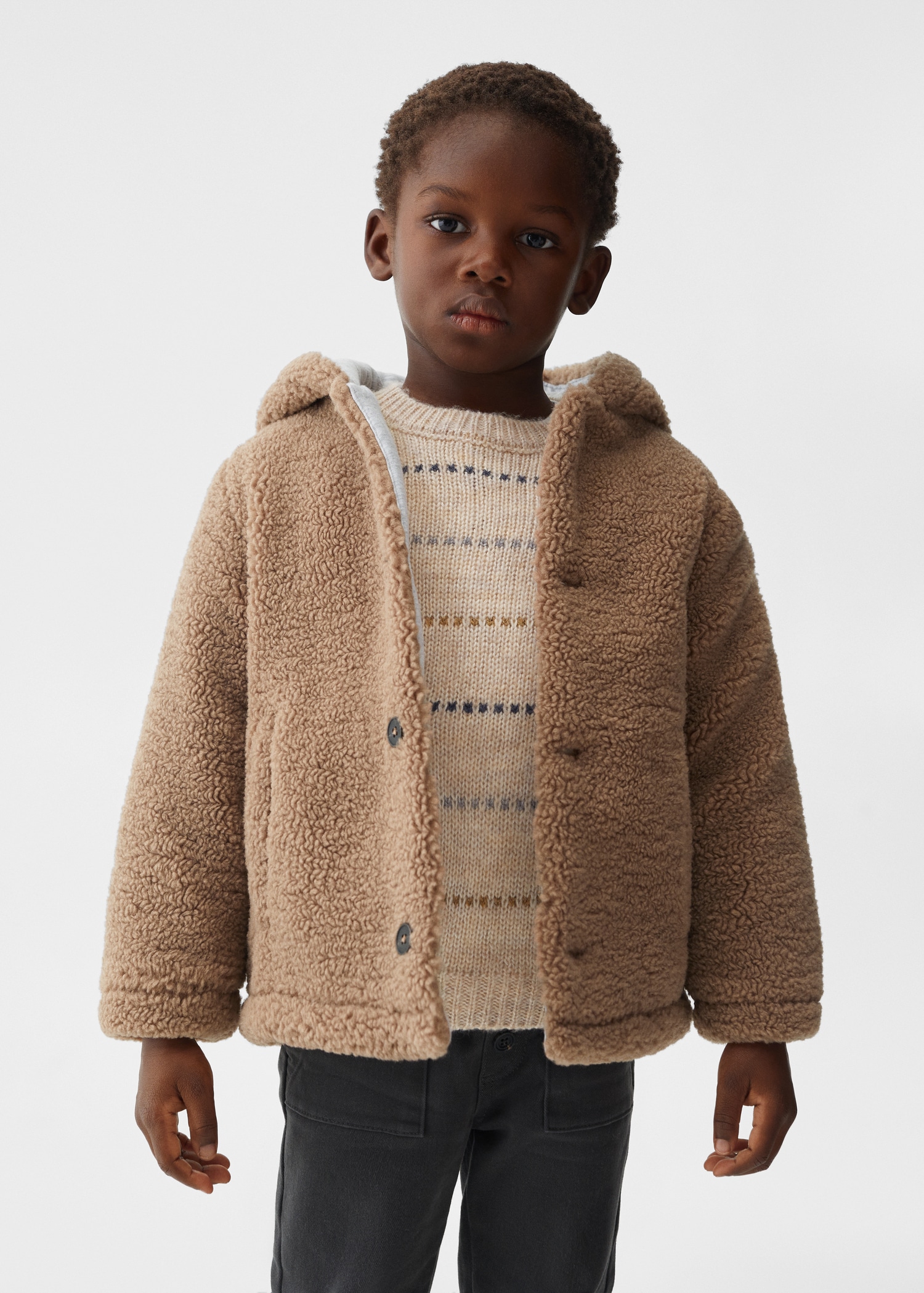 Faux shearling coat - Main Image