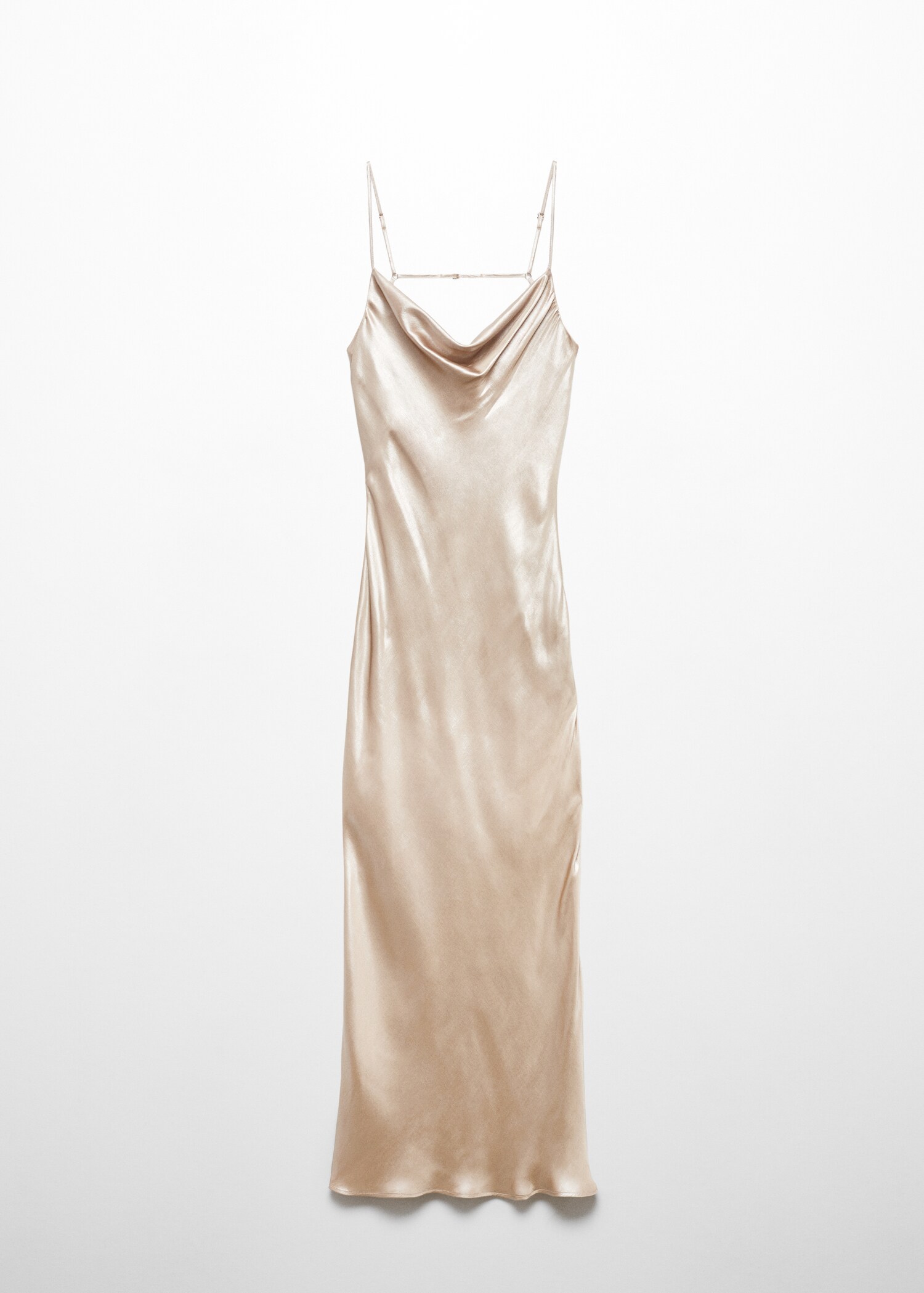 Open-back satin-effect dress - Article without model