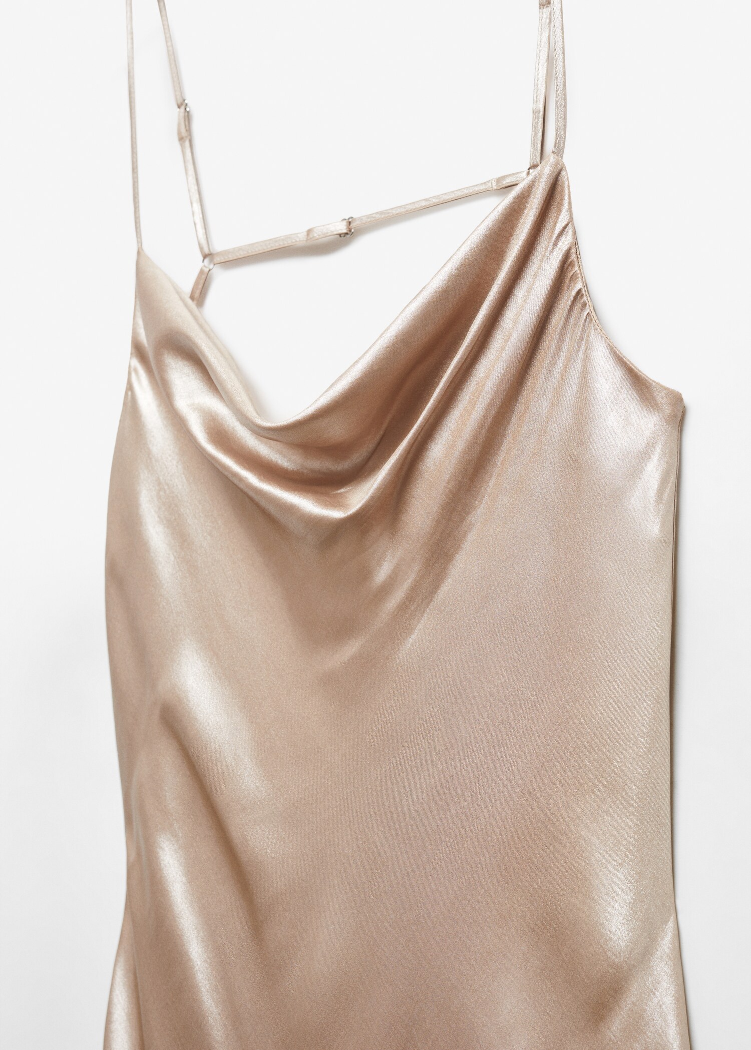 Open-back satin-effect dress - Details of the article 8