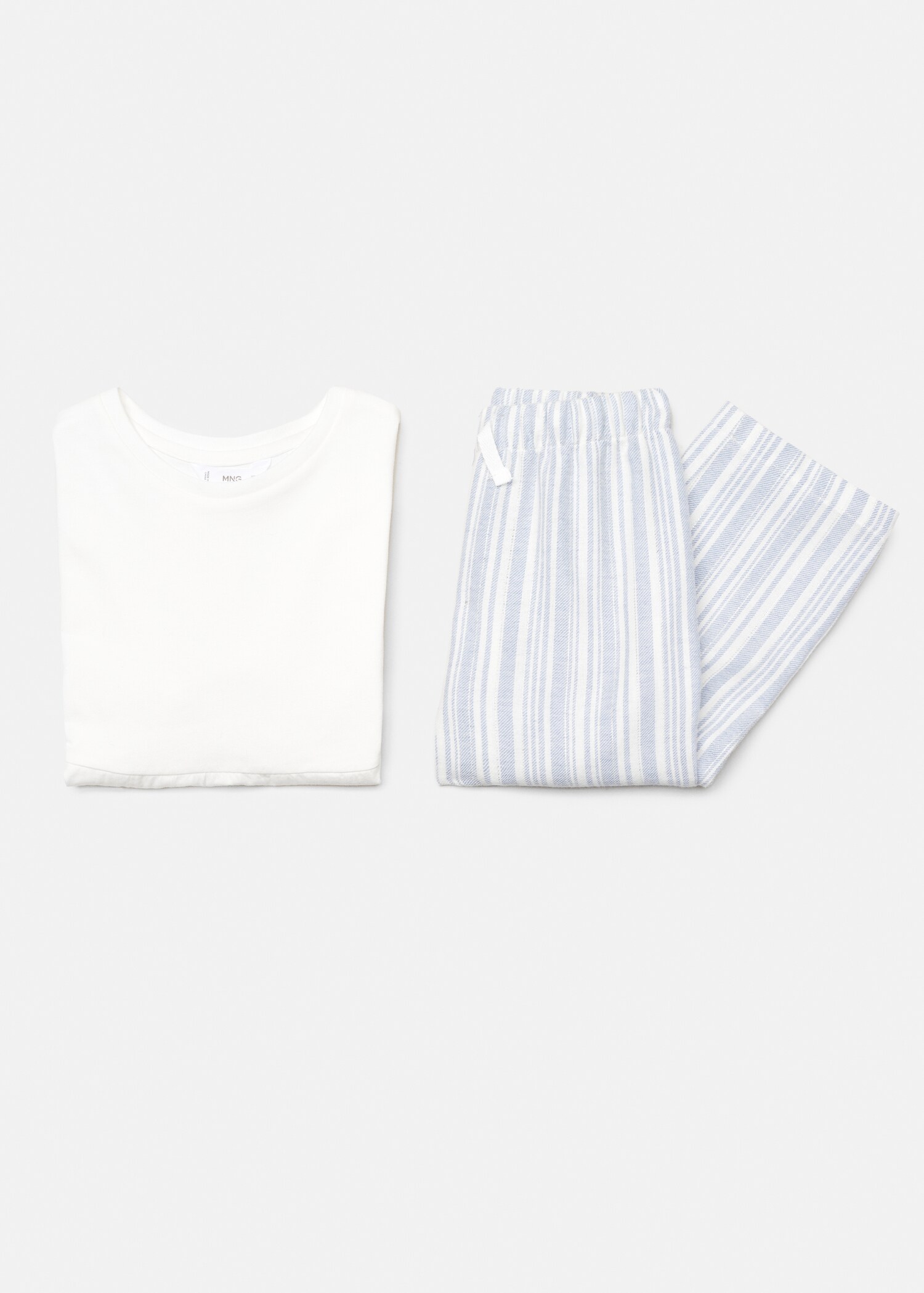 Striped cotton long pyjama - Детальніше про товар 0