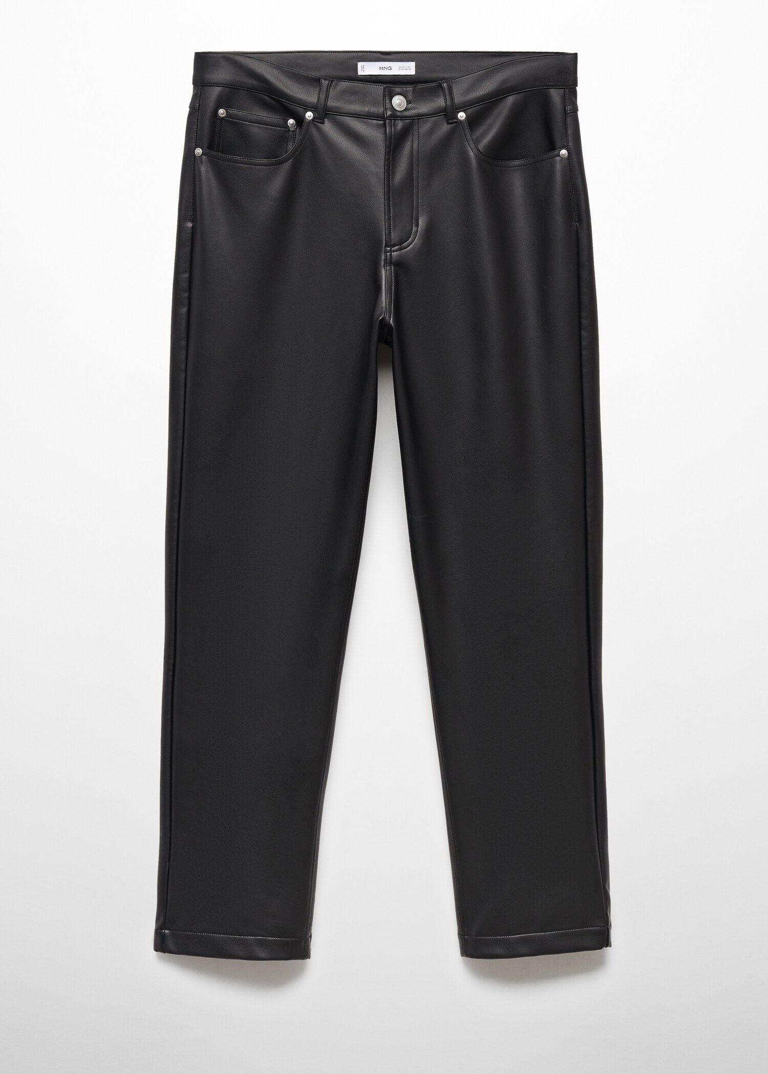 Leather effect slim fit pants - Article without model