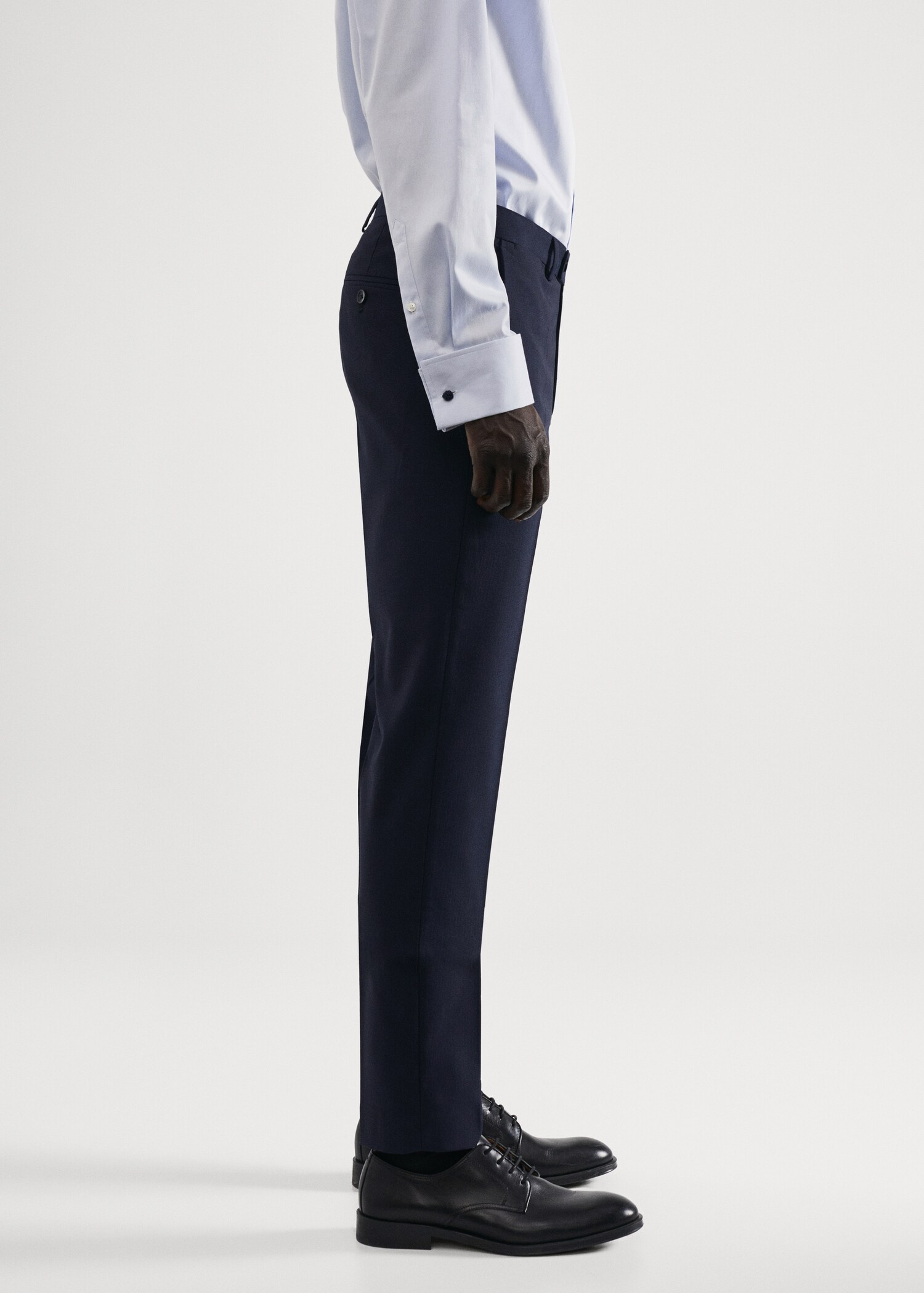 Stretch fabric slim-fit suit trousers - Details of the article 2