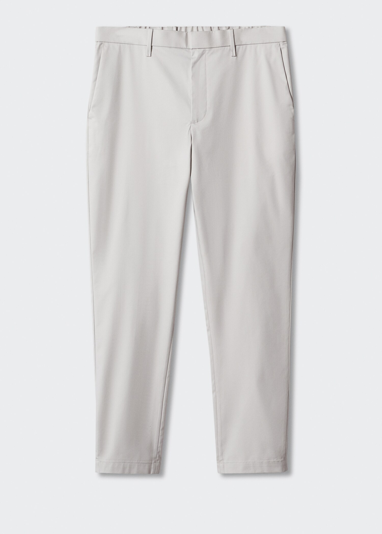 Slim-fit cotton trousers - Article without model