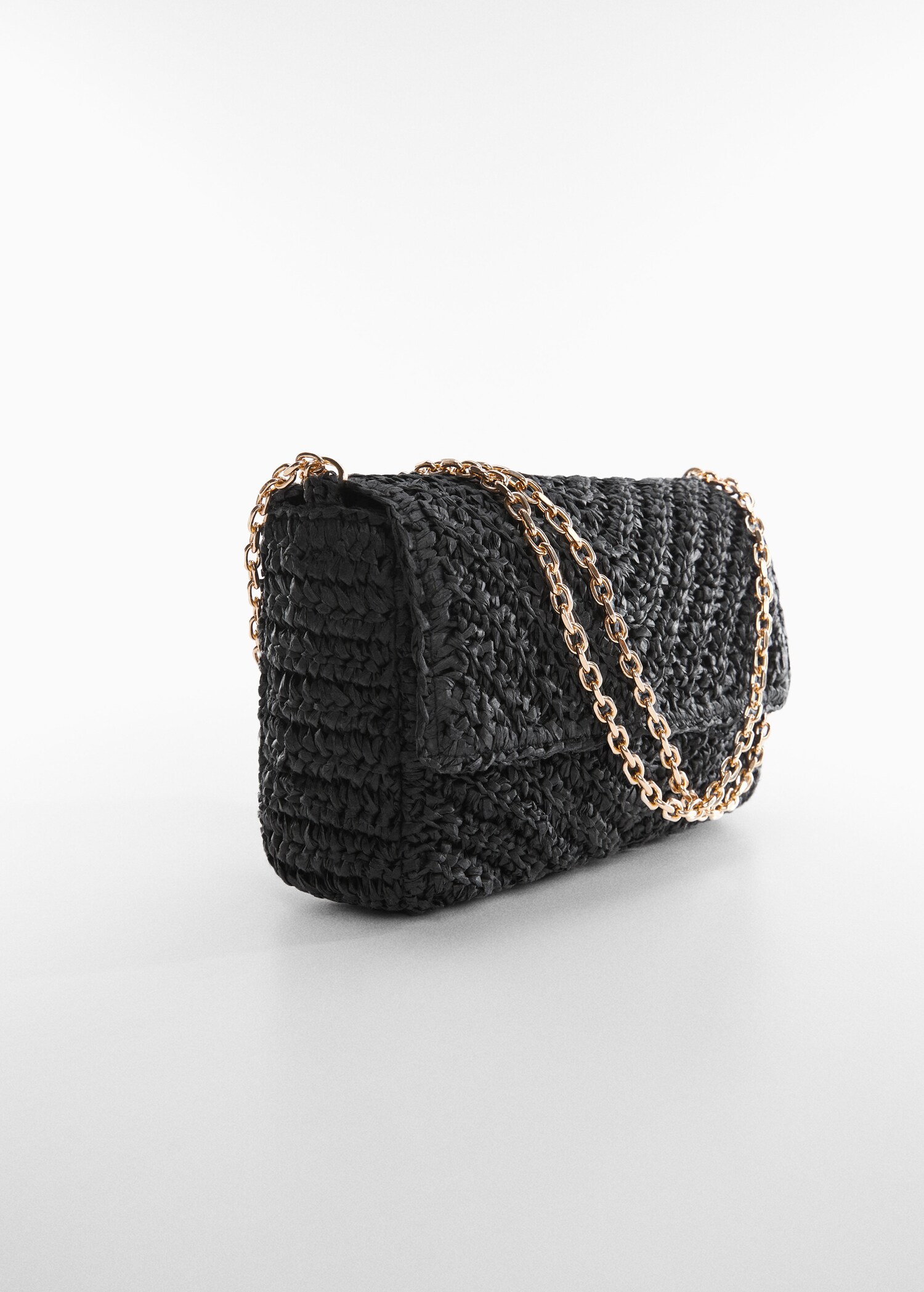 Natural fibre bag with flap - Medium plane
