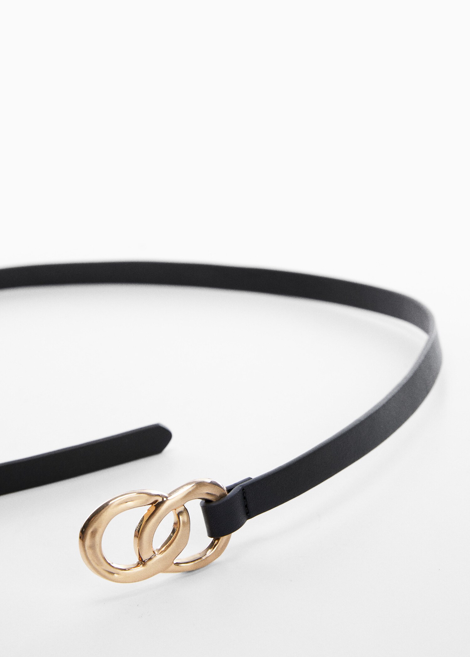 Belt with interlocking rings and buckle - Women | MANGO Iraq
