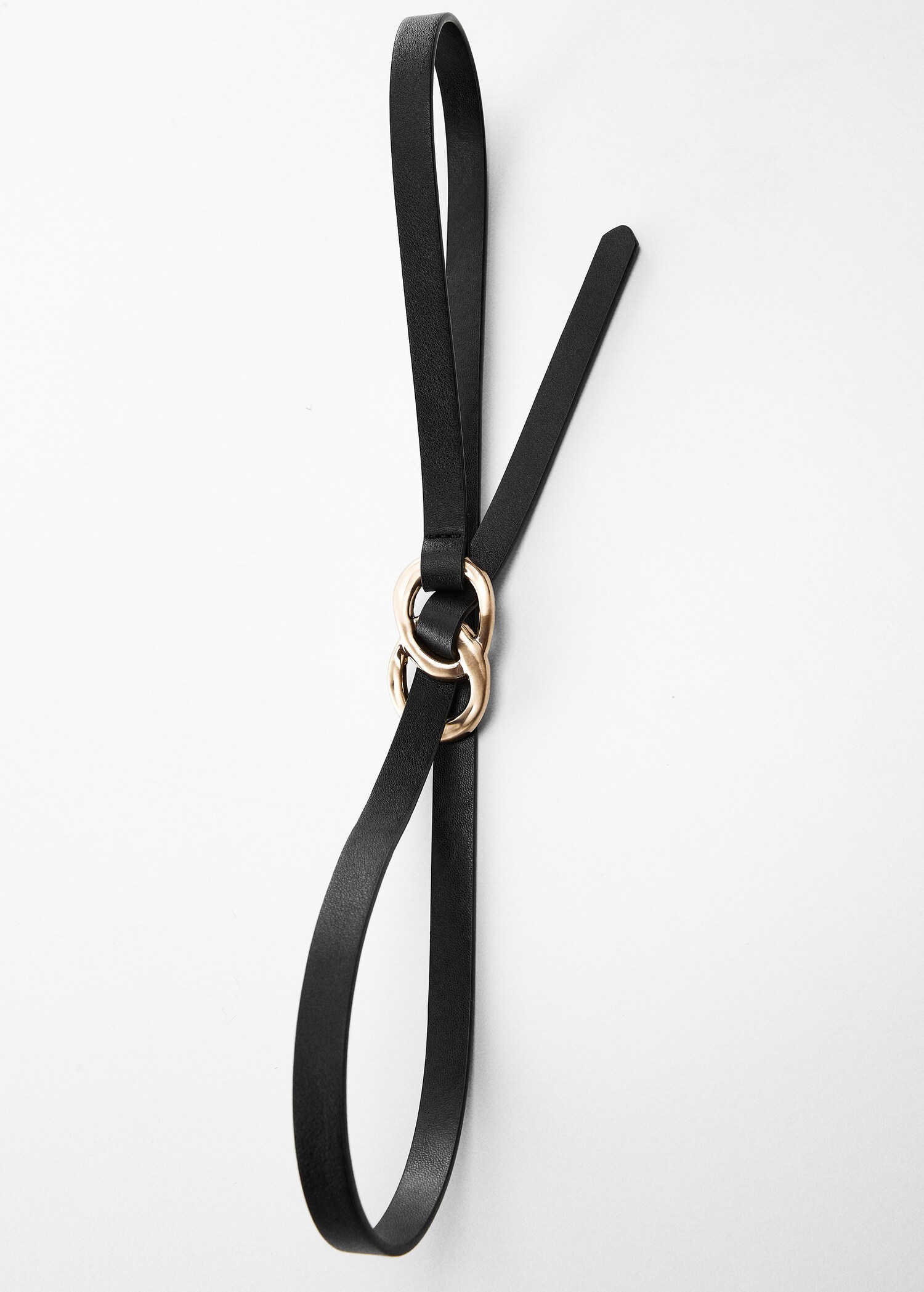 Belt with interlocking rings and buckle - Women | MANGO Syria