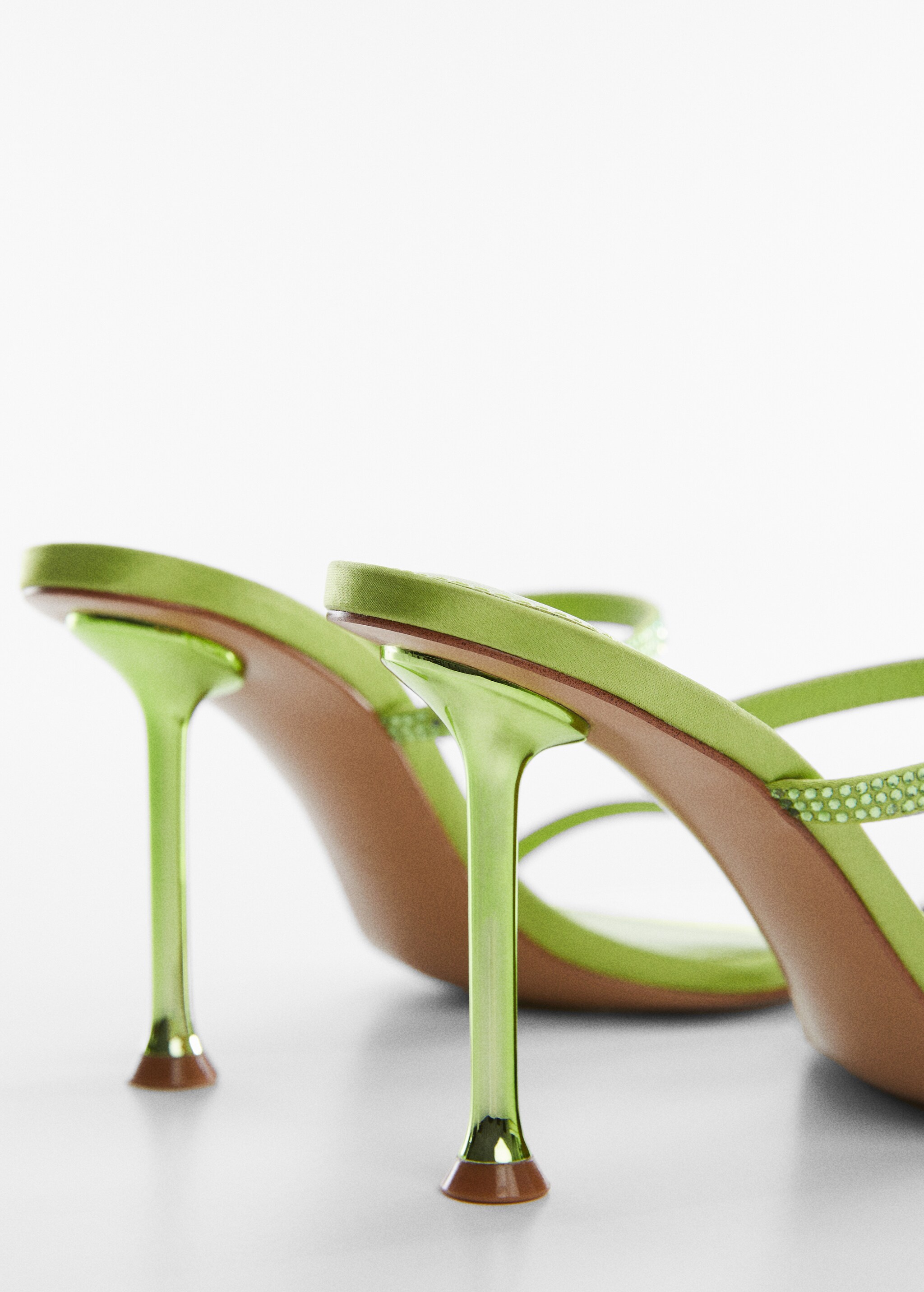 Heeled sandals with rhinestone straps - Details of the article 2