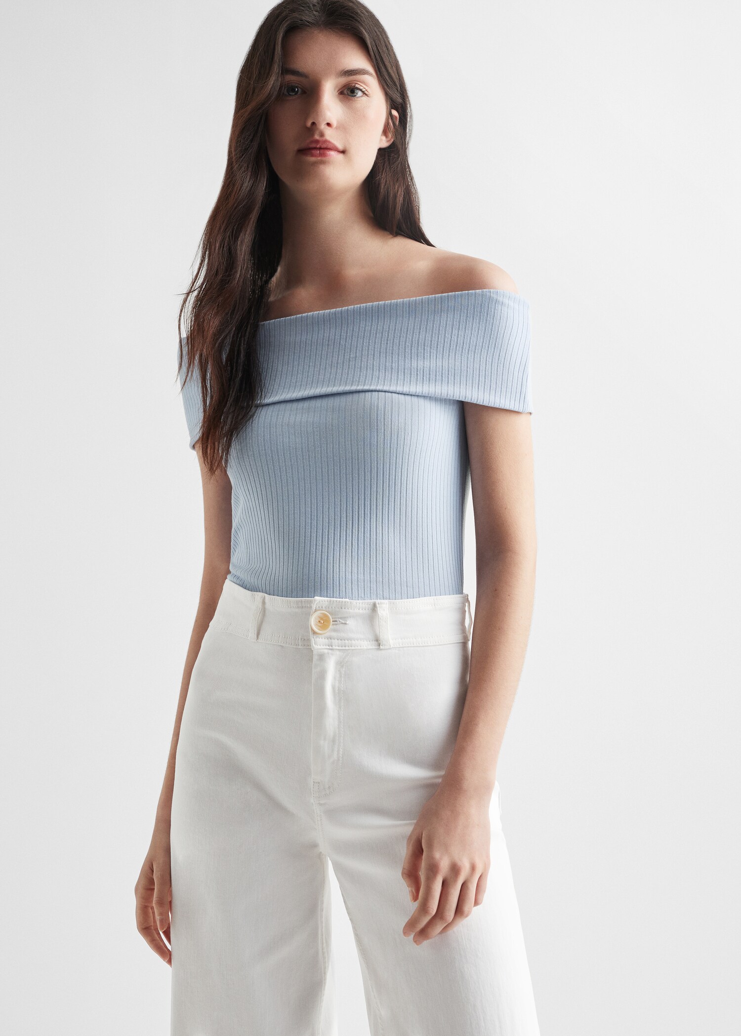 Ribbed crop top - Medium plane
