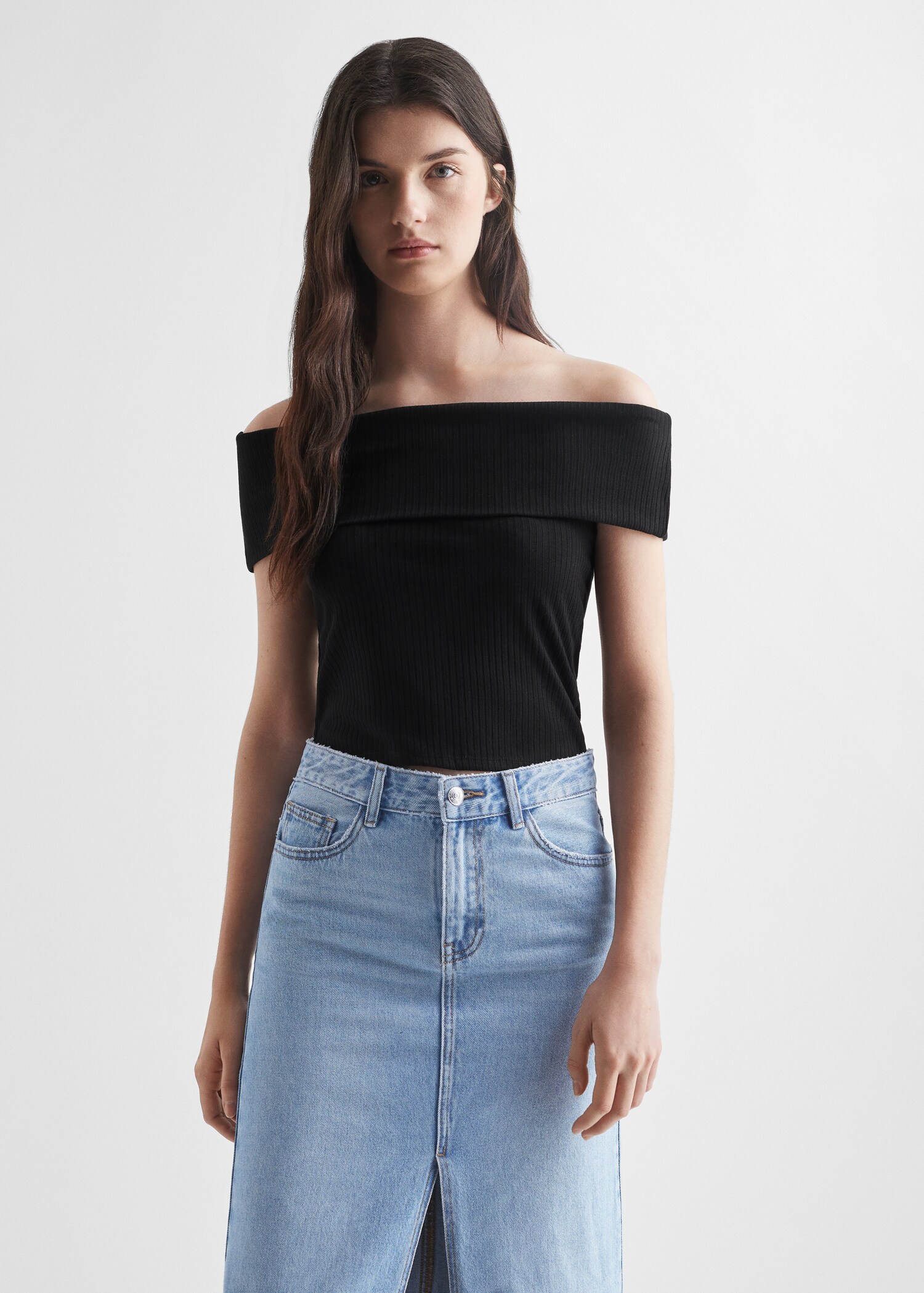 Ribbed crop top - Medium plane