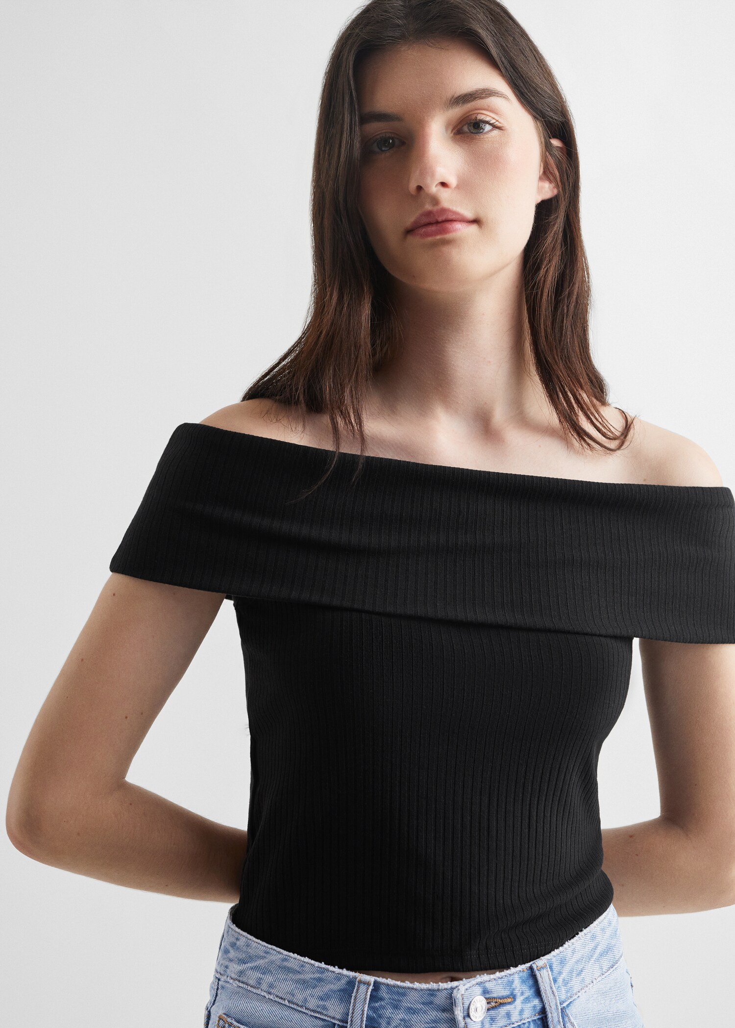 Ribbed crop top - Details of the article 1