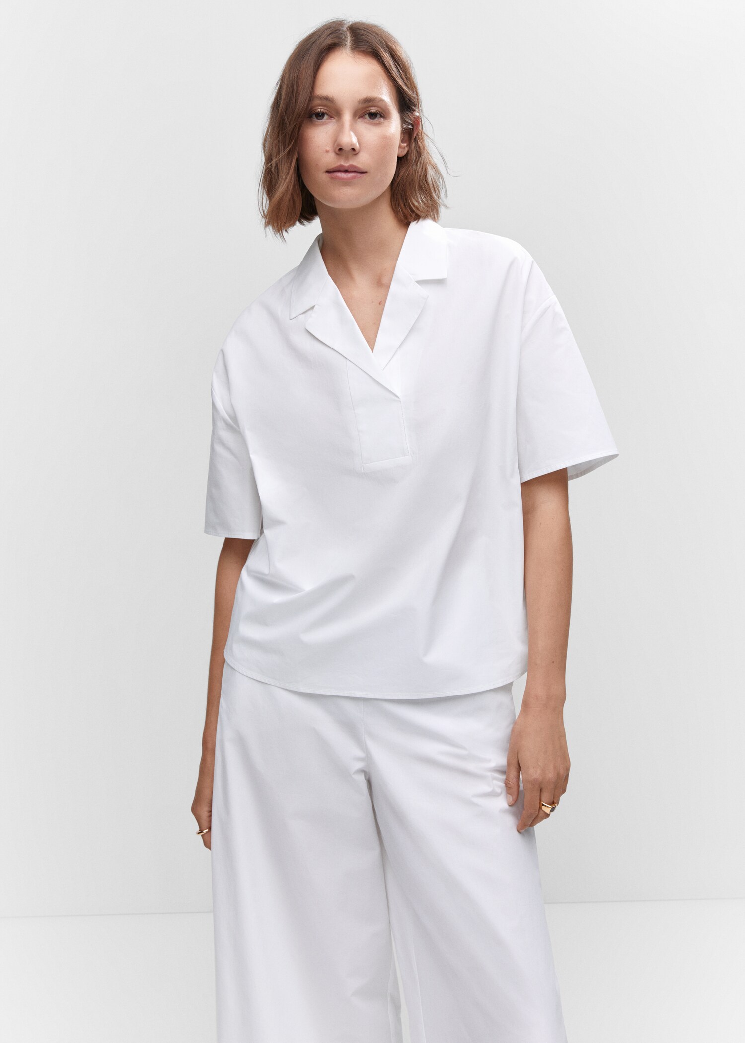Pantalón culotte algodón - Plano medio