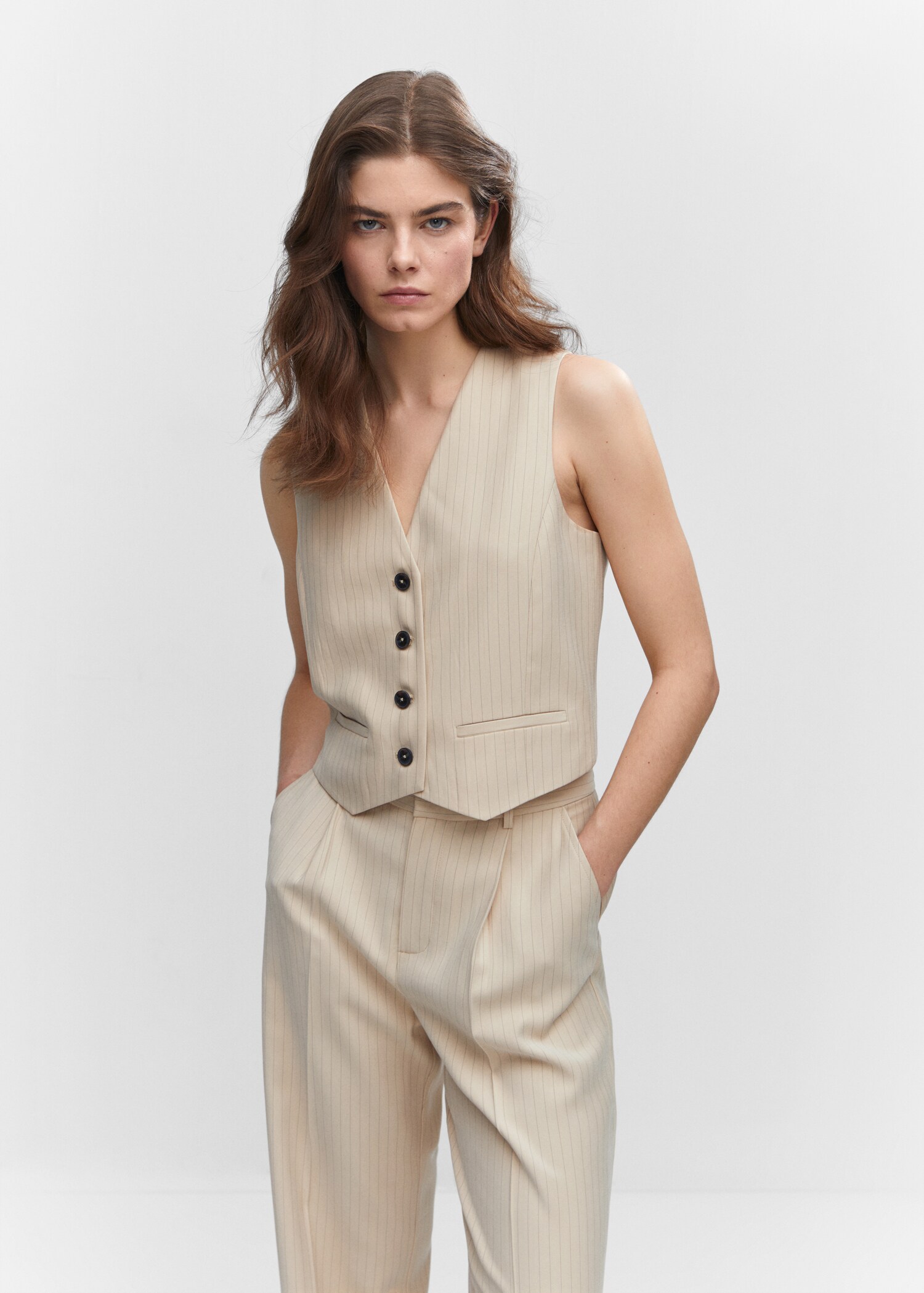 Pinstriped waistcoat - Medium plane