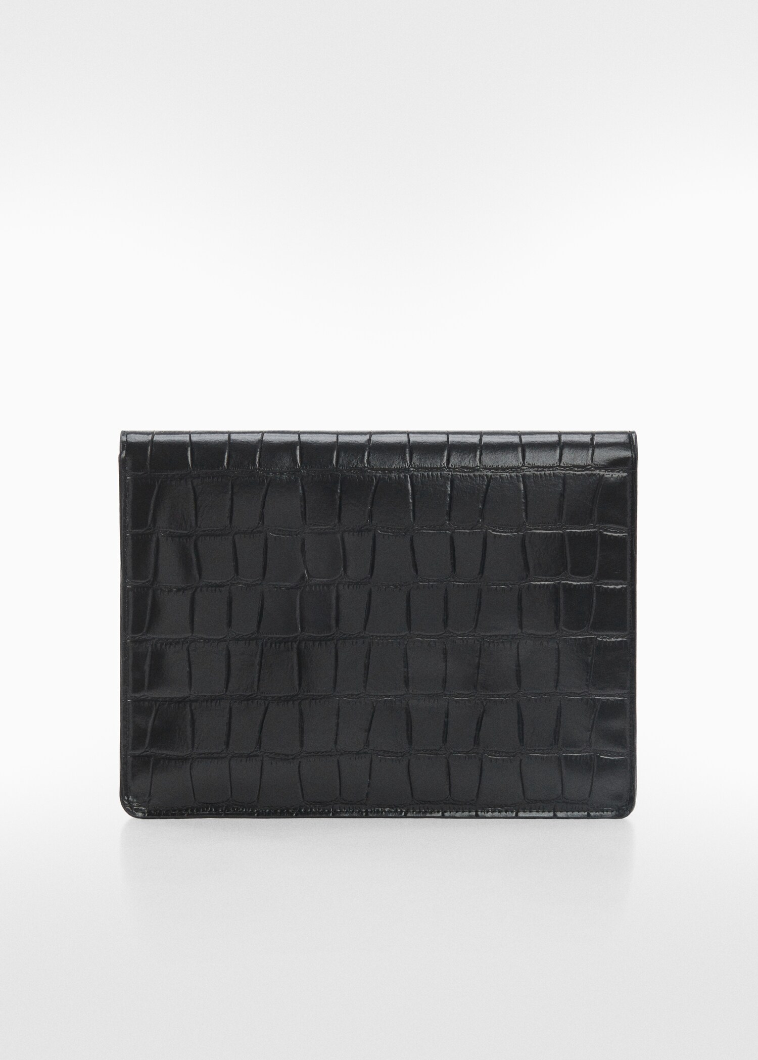 Crocodile laptop case with flap - Medium plane
