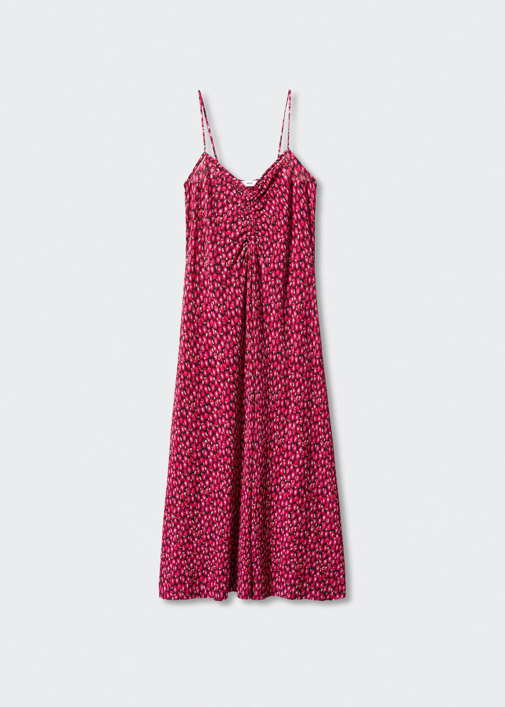 Robe a fleurs detail fronce