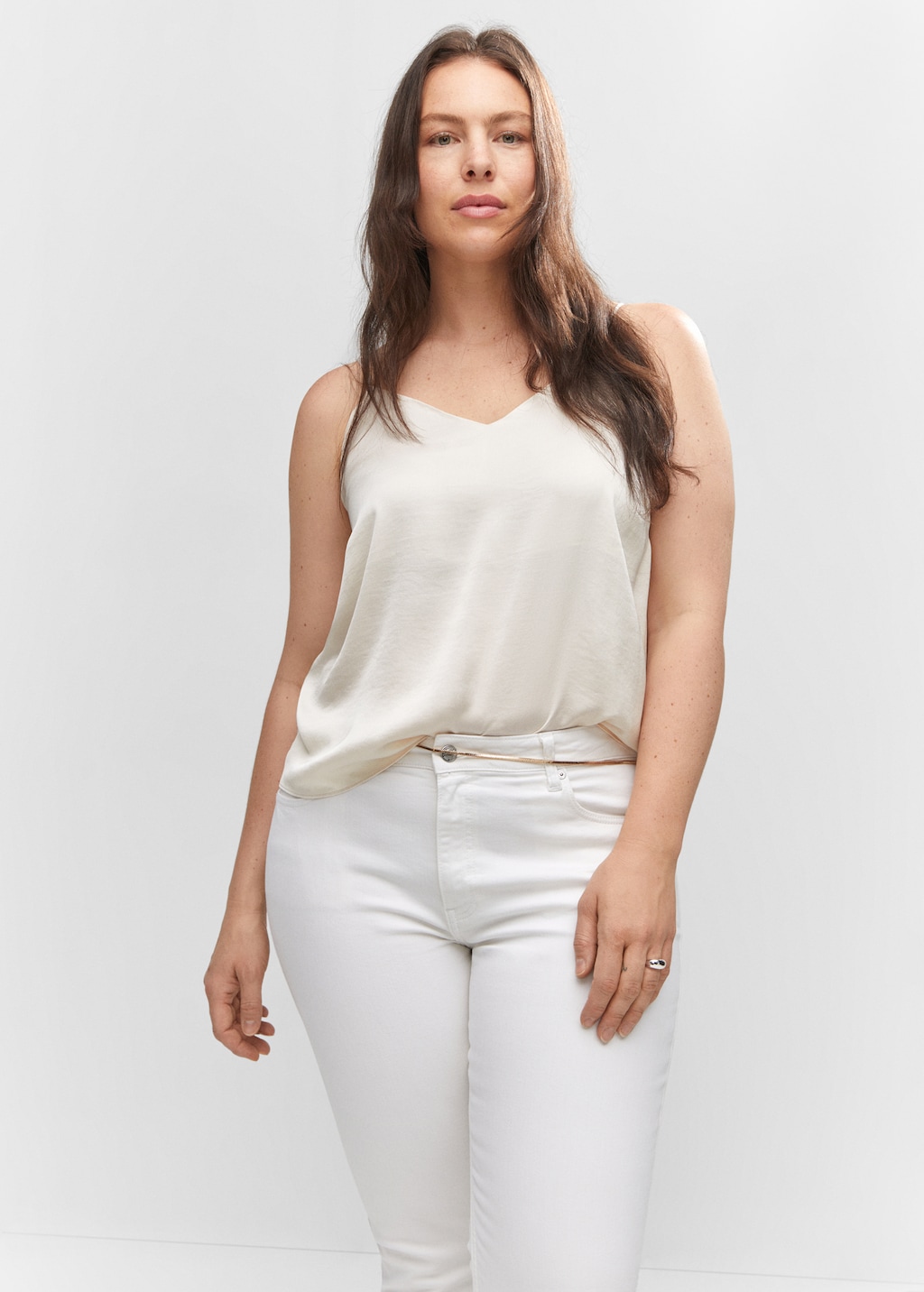 Satin top with straps - Women | MANGO Kosovo