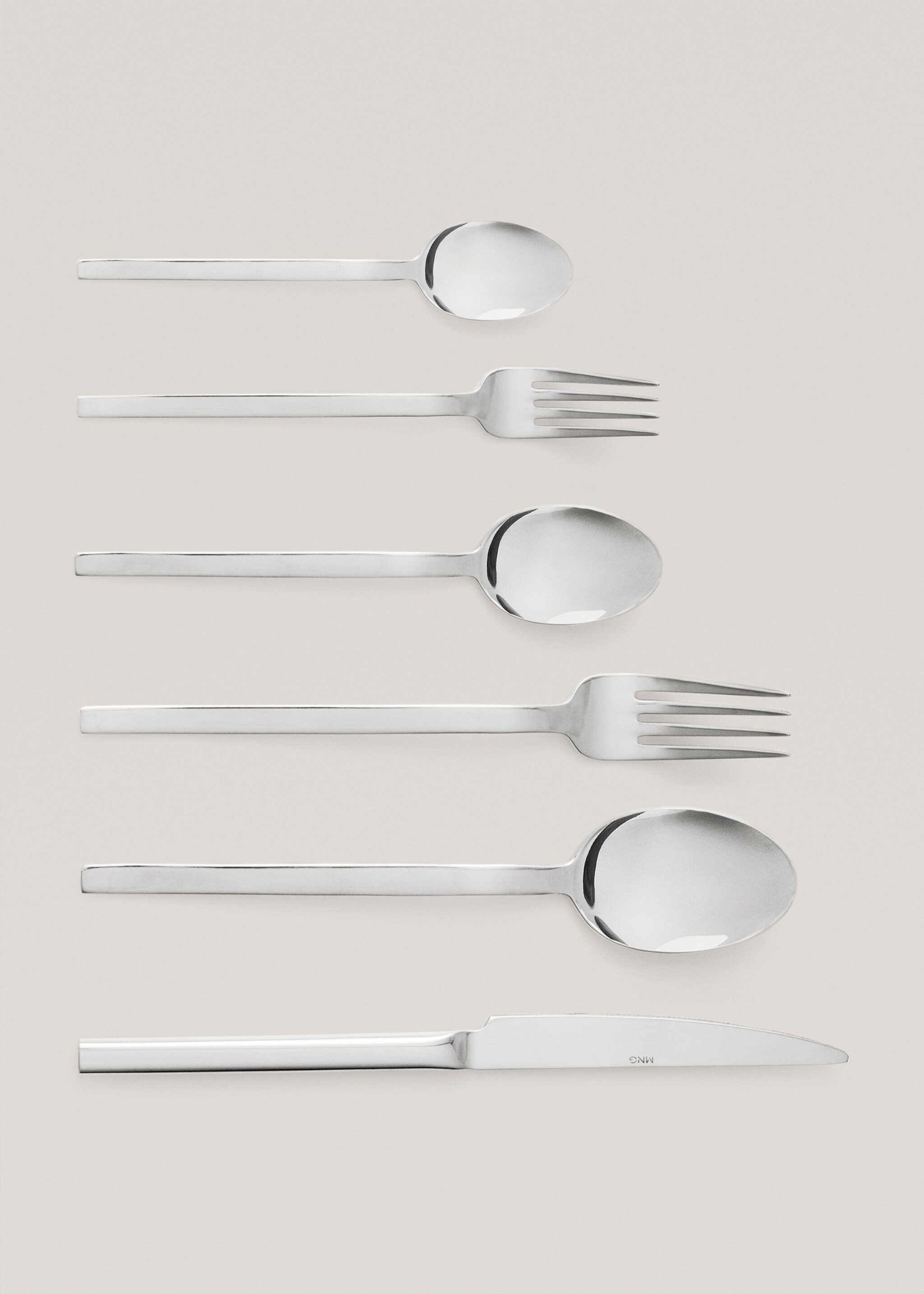 Pack of 4 100% steel spoons - Details of the article 3