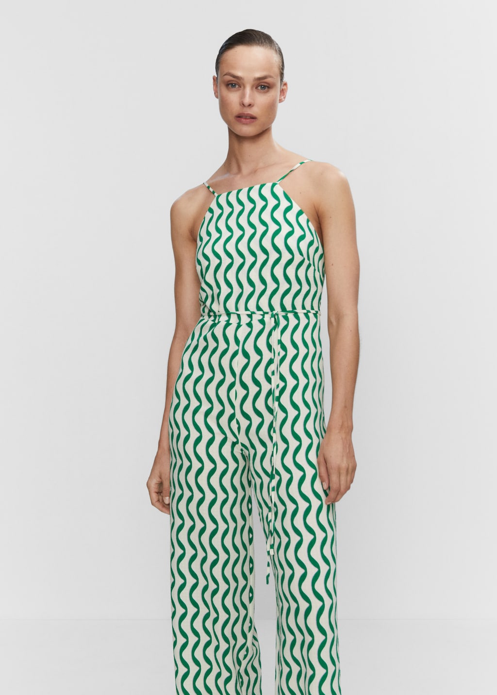 Mango gingham jumpsuit cheap