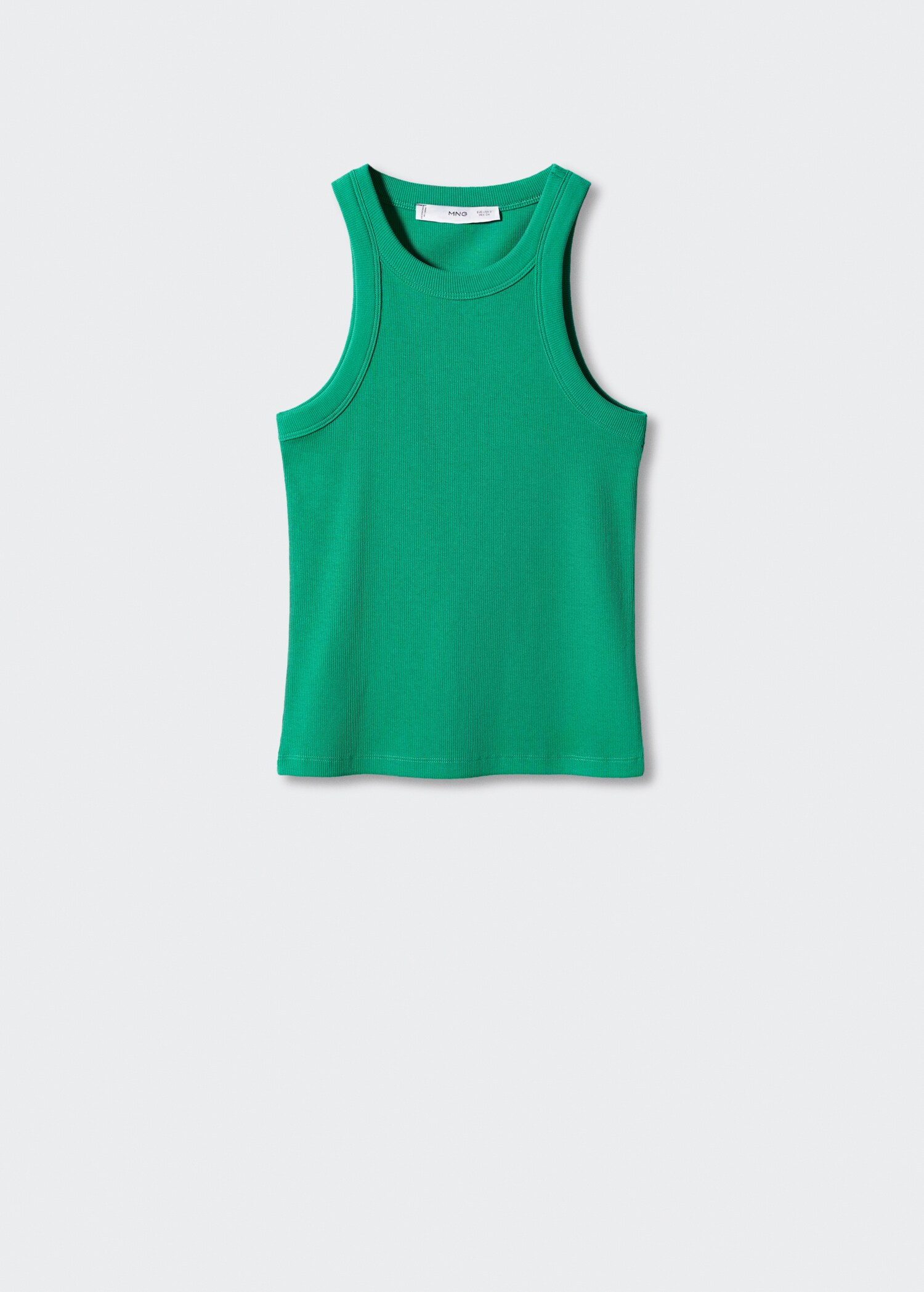 Ribbed cotton-blend top - Article without model