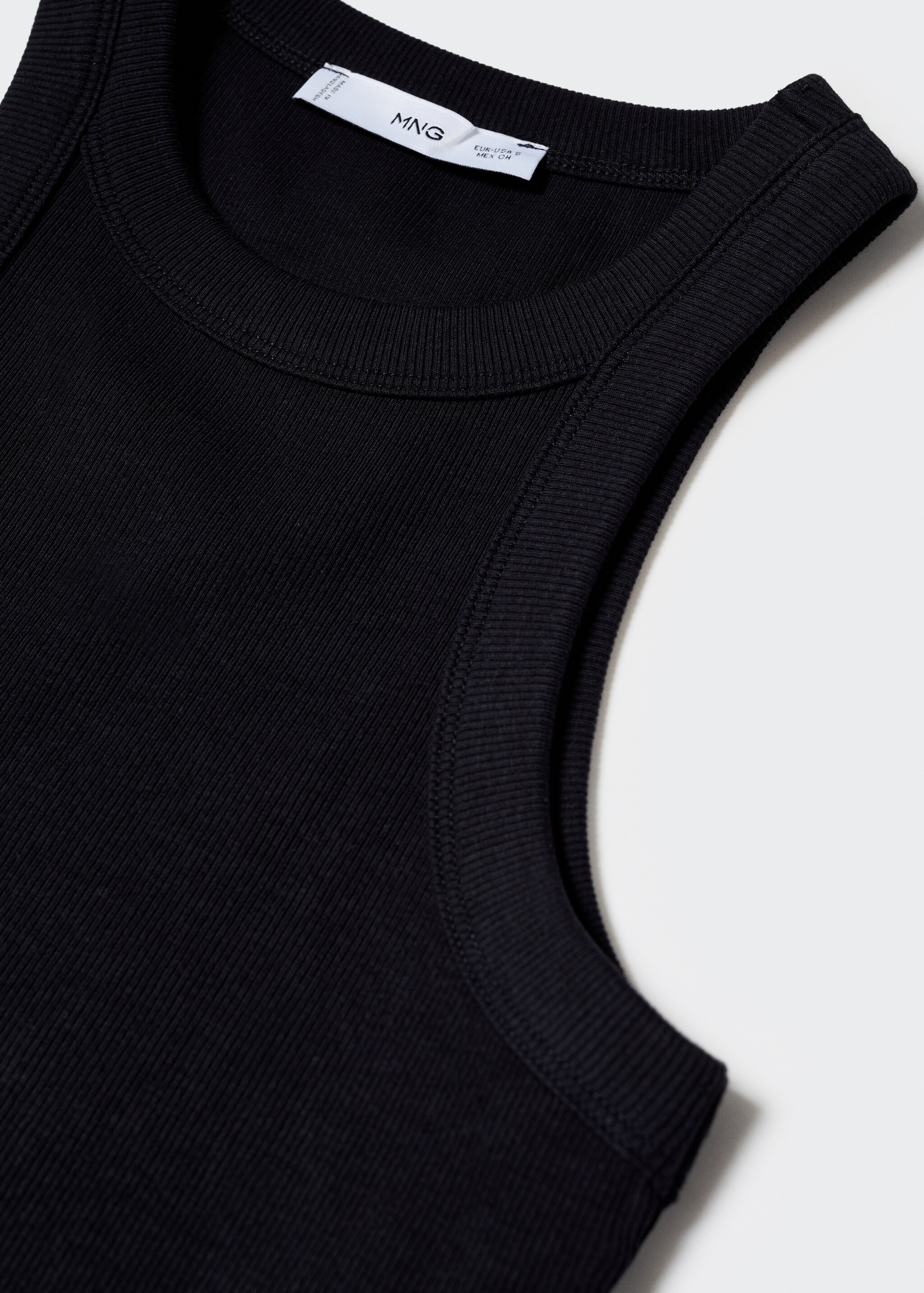Ribbed cotton-blend top - Details of the article 8