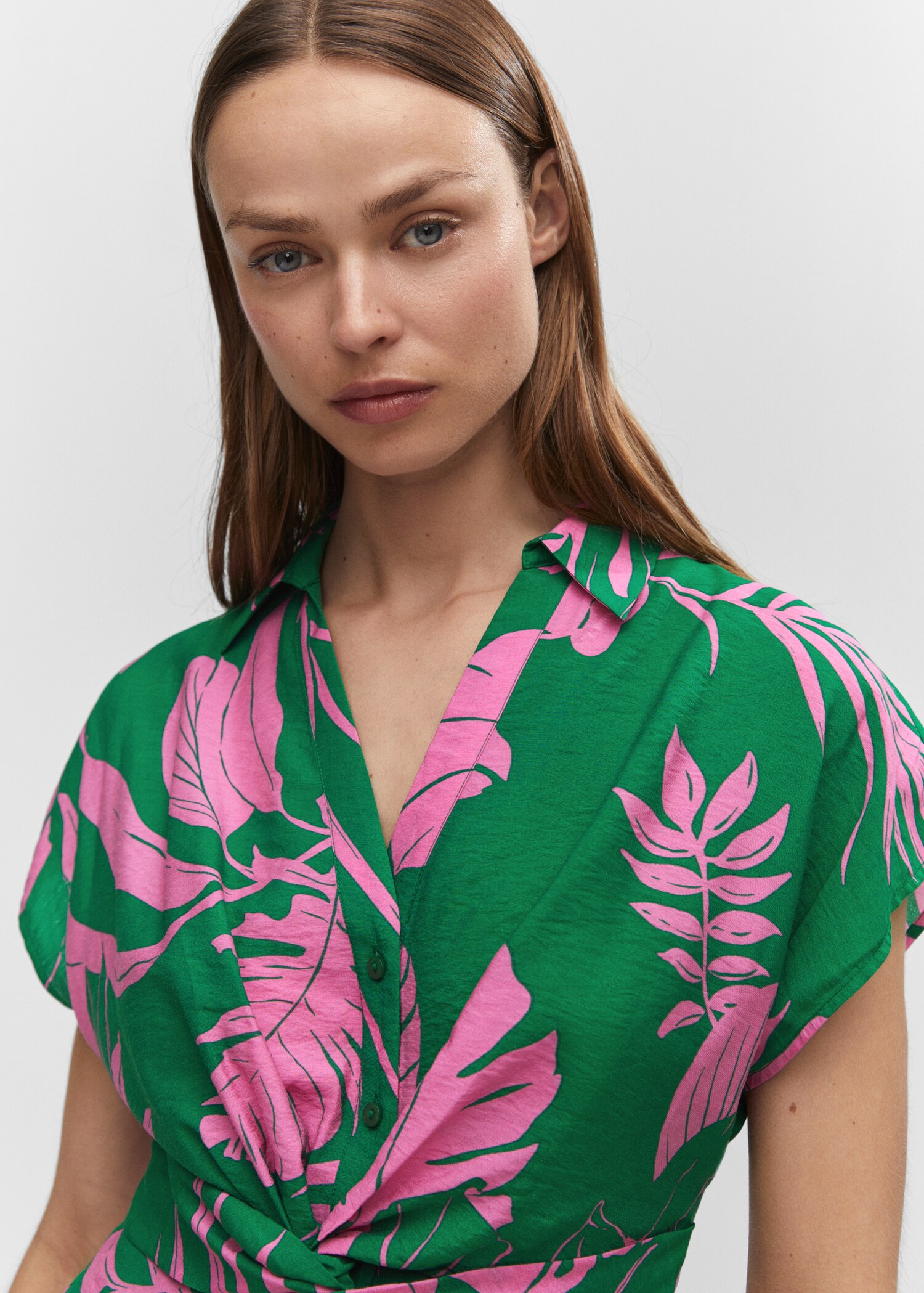 Tropical shirt dress - Details of the article 1