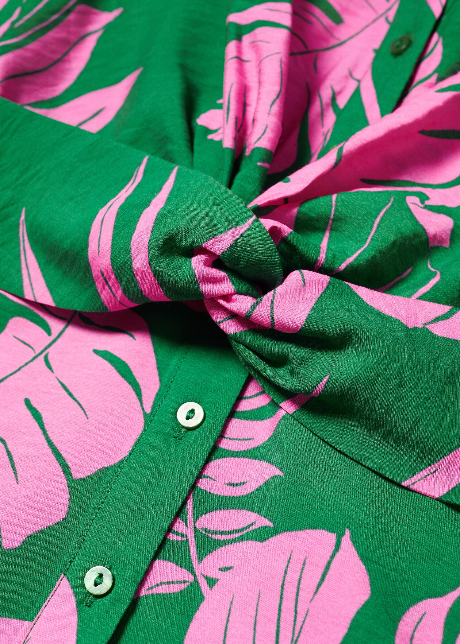 Tropical shirt dress - Details of the article 8