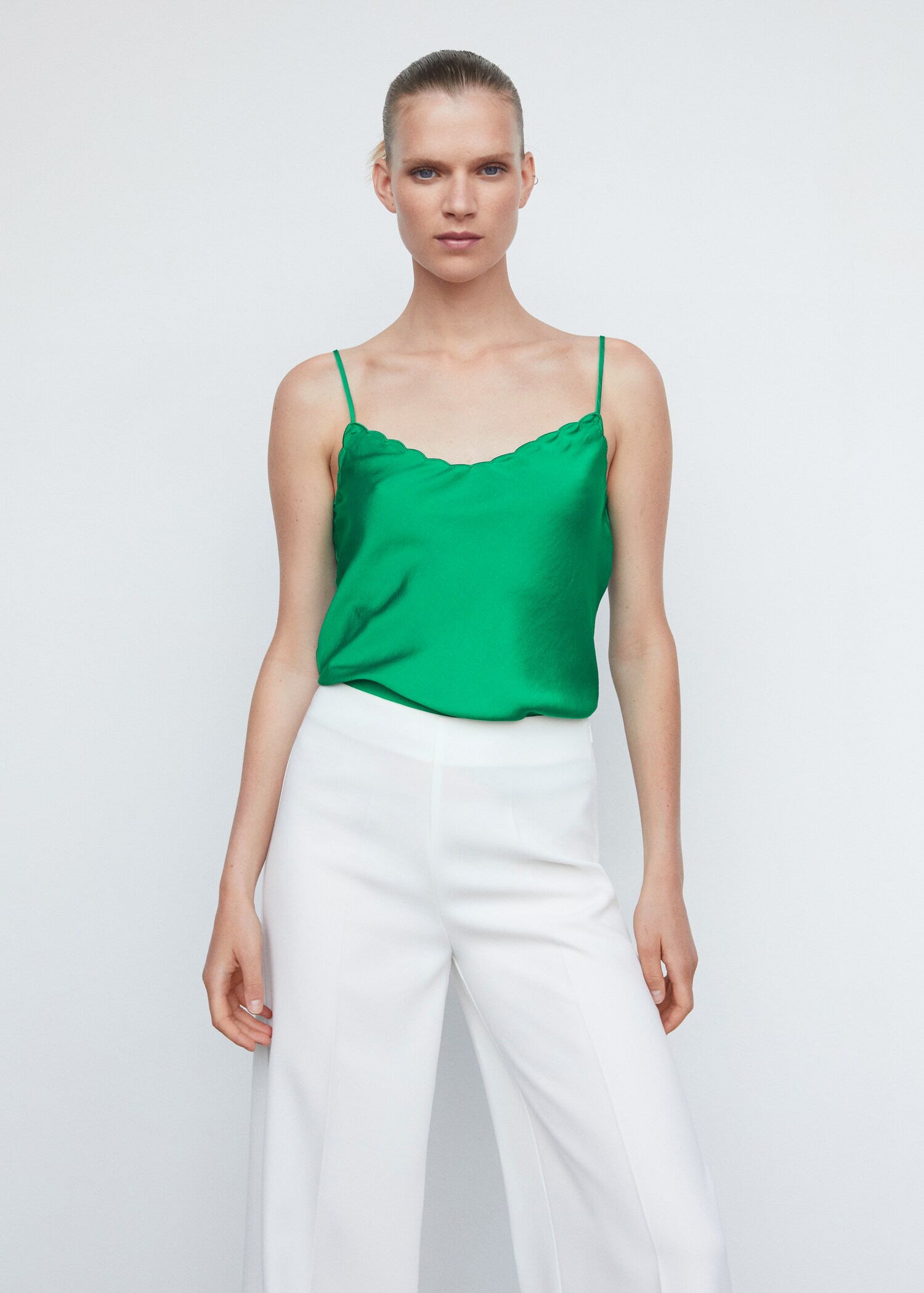 Satin lace top - Medium plane