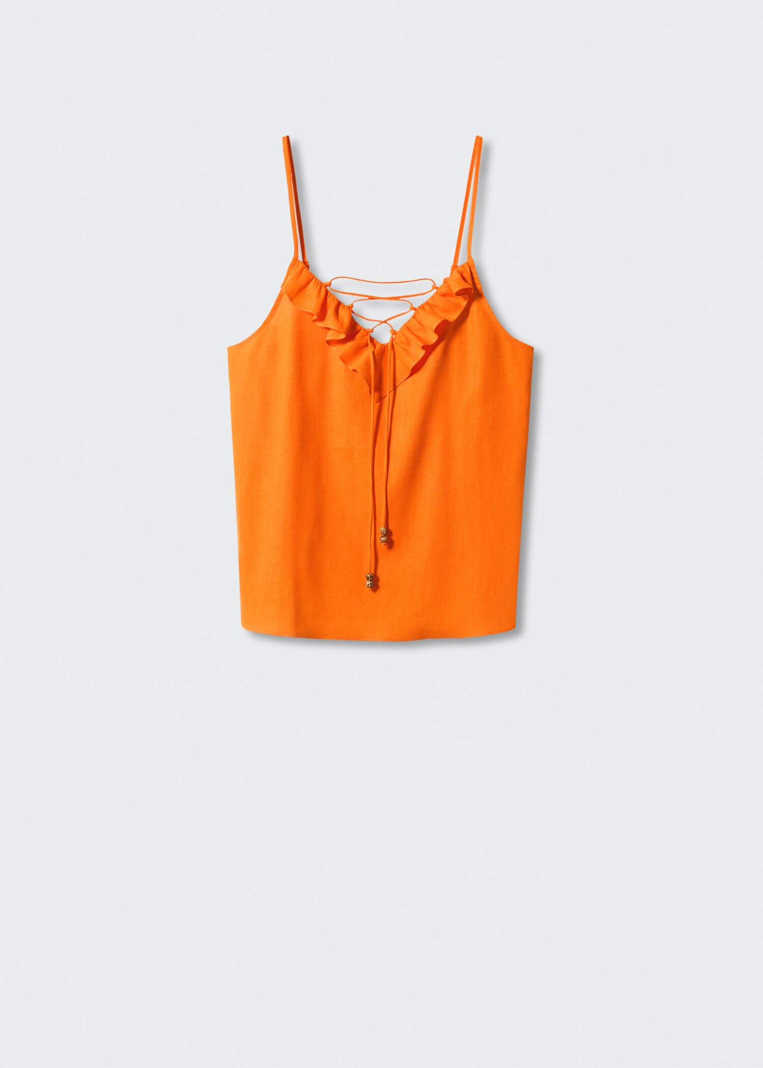 Ruffled top with adjustable drawstring  - Article without model