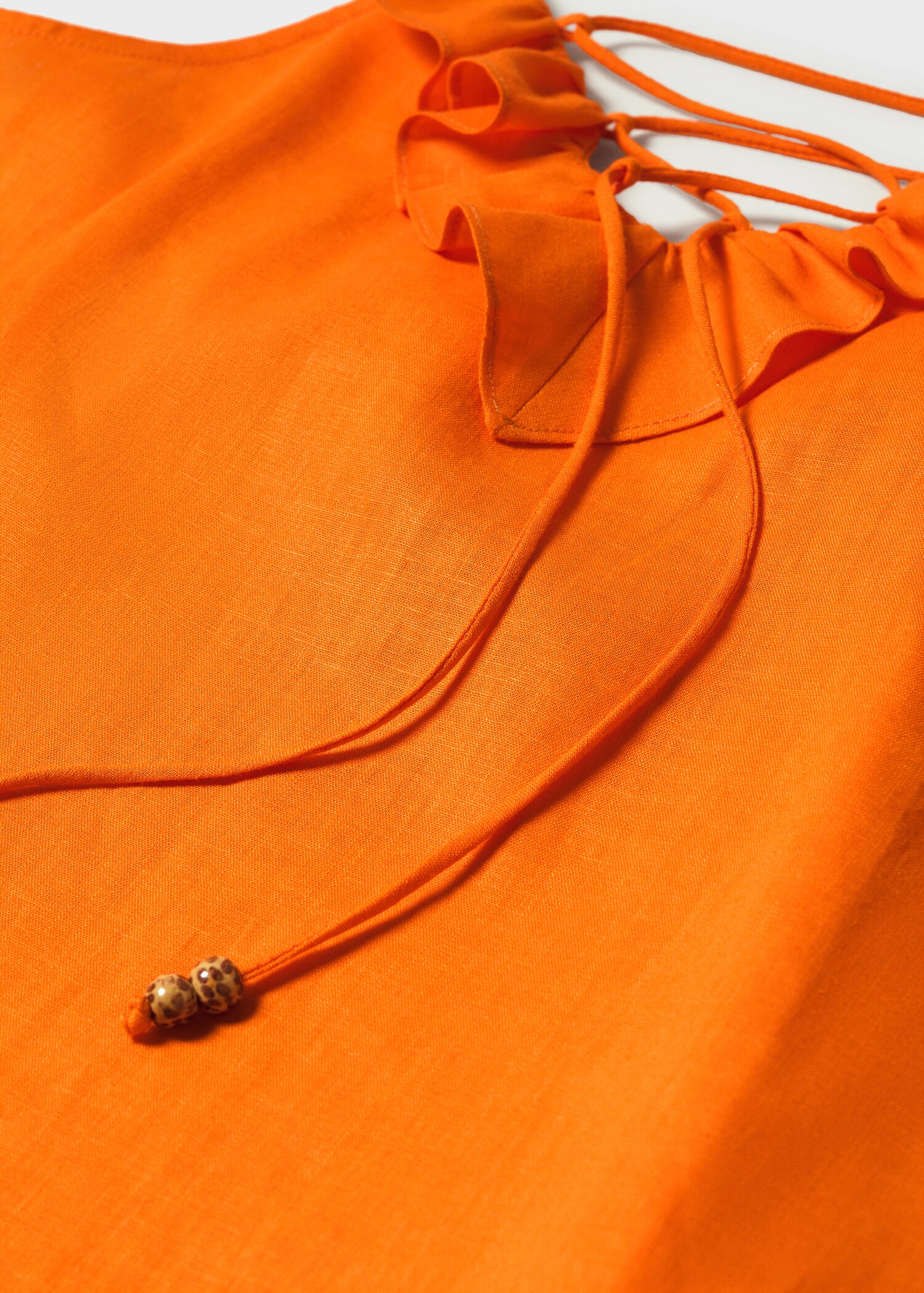 Ruffled top with adjustable drawstring  - Details of the article 8