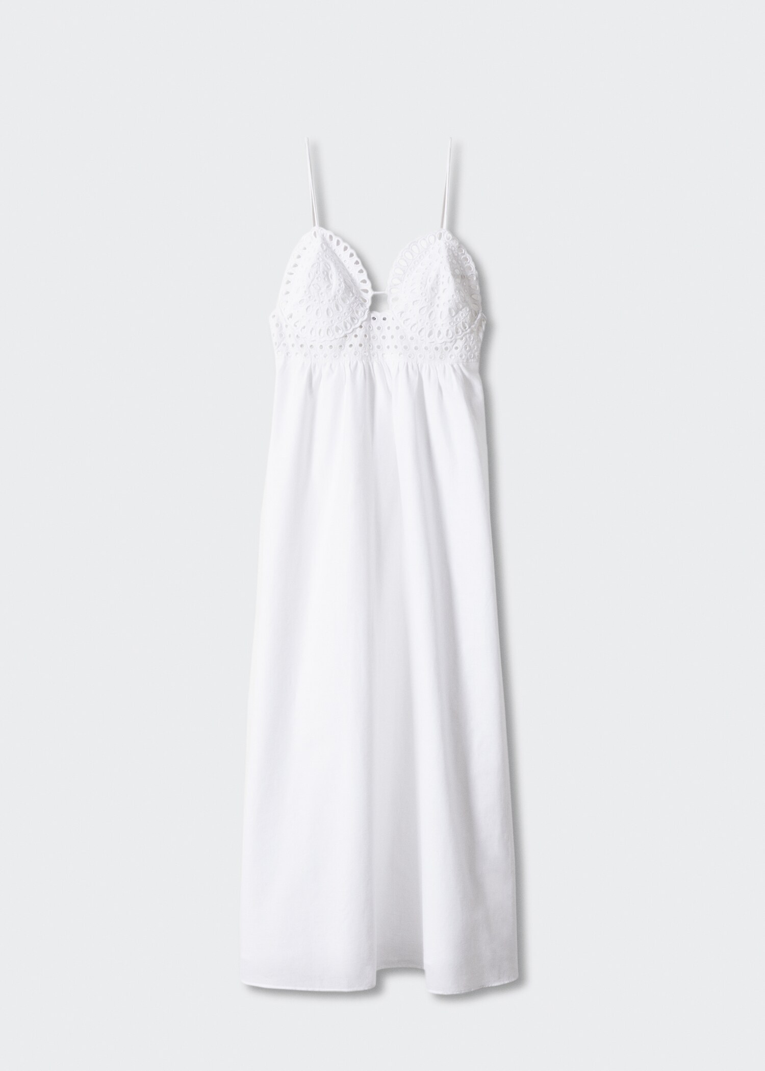 Embroidered v-neckline dress - Article without model