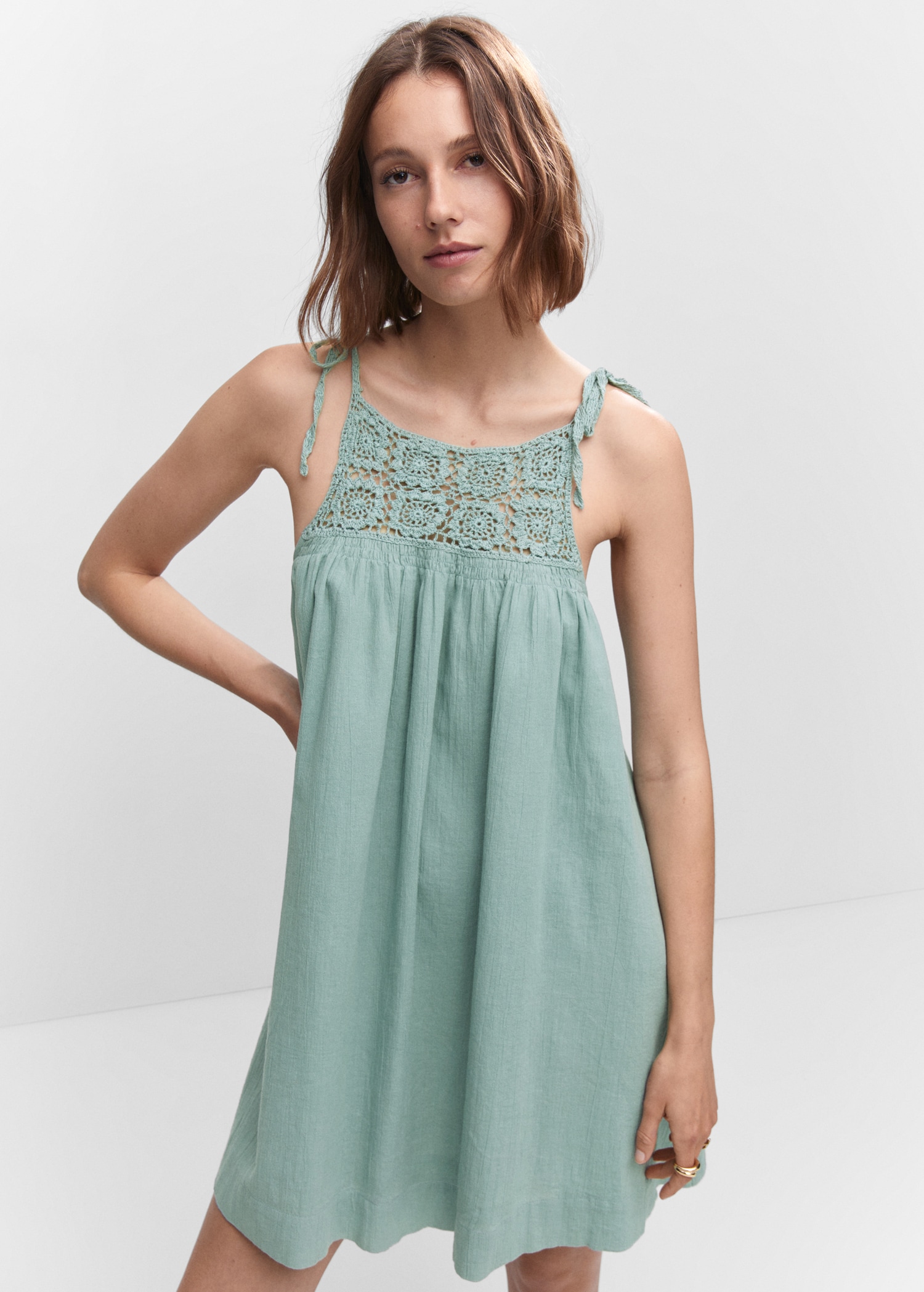 Crochet panel dress - Medium plane